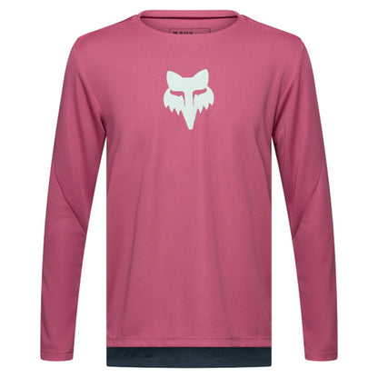 Fox Youth Ranger Long Sleeve Jersey - L - Fox Head Berry - Image 1