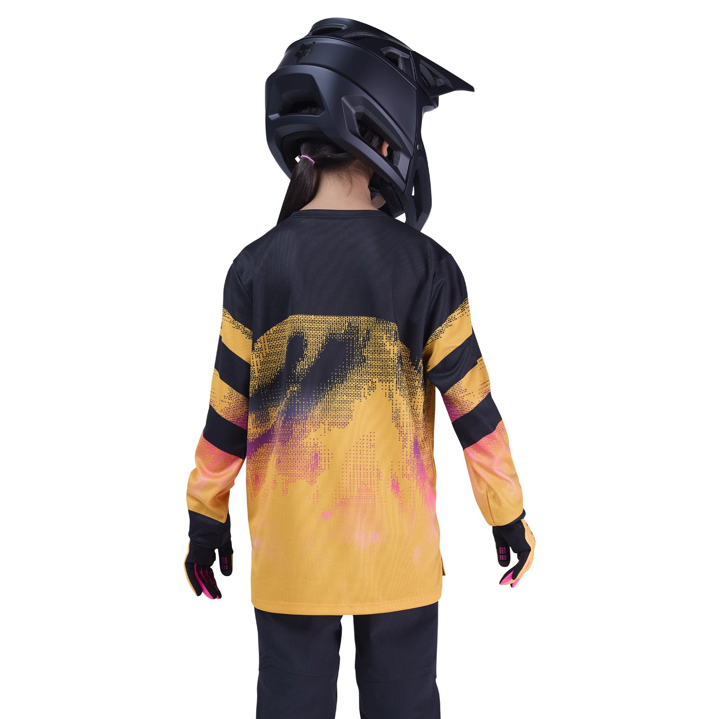 FOX Youth Ranger Long Sleeve Kairos Jersey - M - Tangerine - Image 4