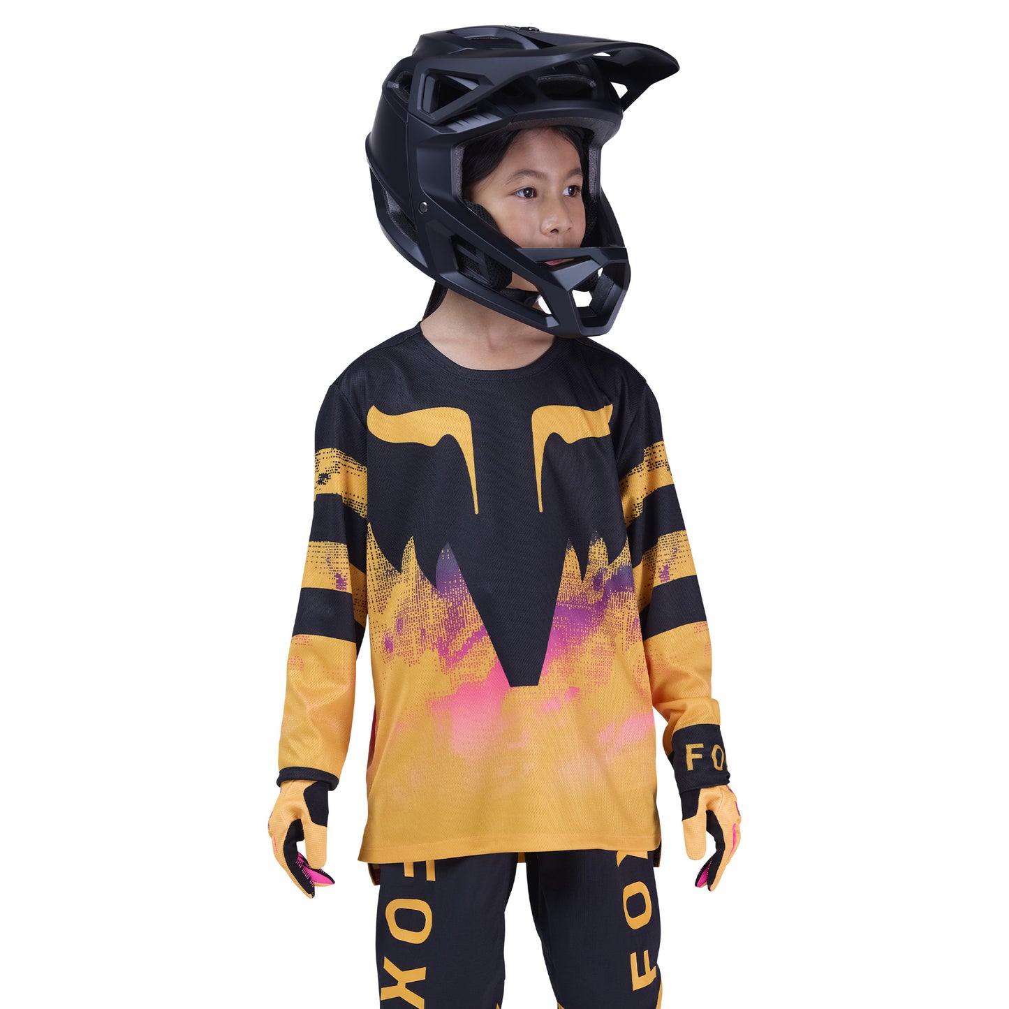 FOX Youth Ranger Long Sleeve Kairos Jersey - XL - Tangerine - Image 3