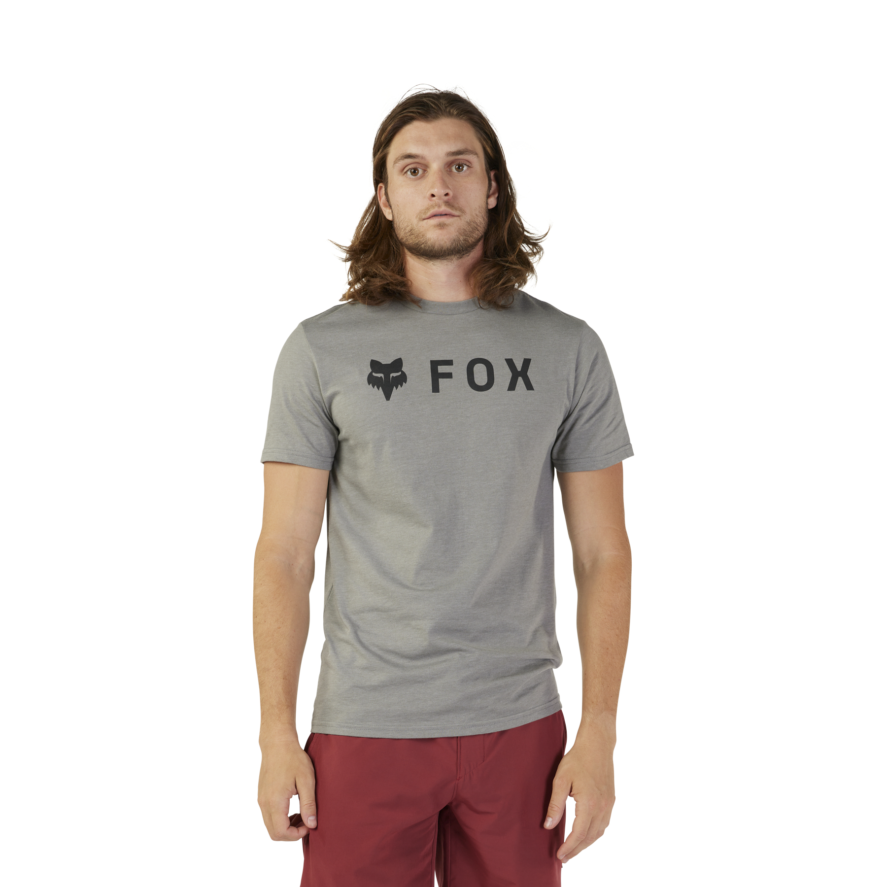 Fox Absolute Premium Short Sleeve Tee - L - Heather Graphite - Image 2