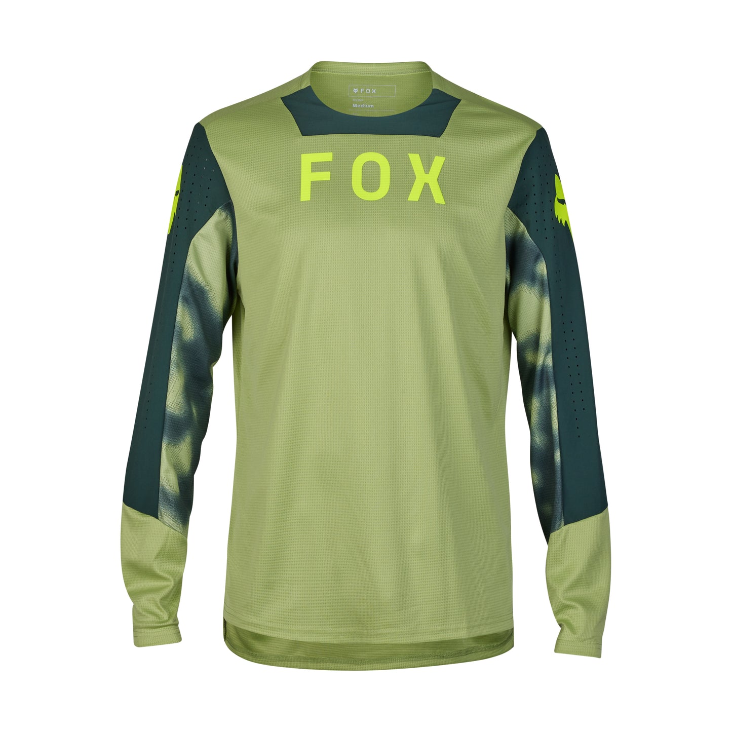Fox Defend Race Long Sleeve Jersey - M - Pale Green - Image 1