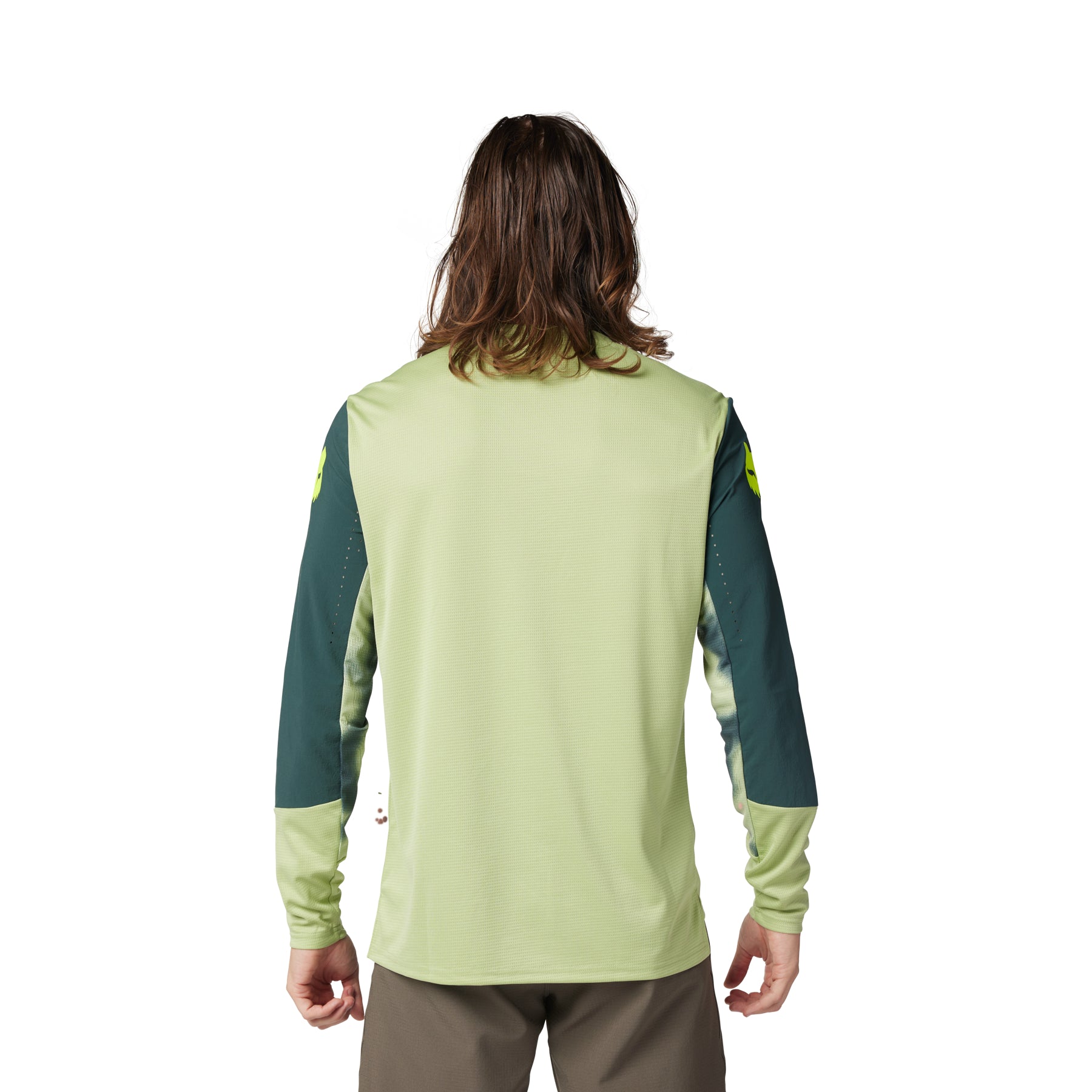 Fox Defend Race Long Sleeve Jersey - M - Pale Green - Image 4