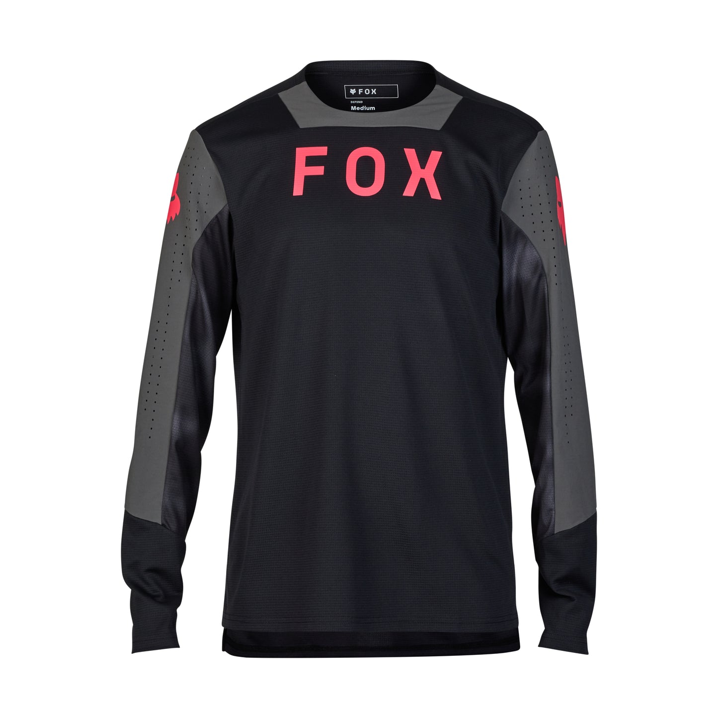Fox Defend Race Long Sleeve Jersey - S - Black - Image 1