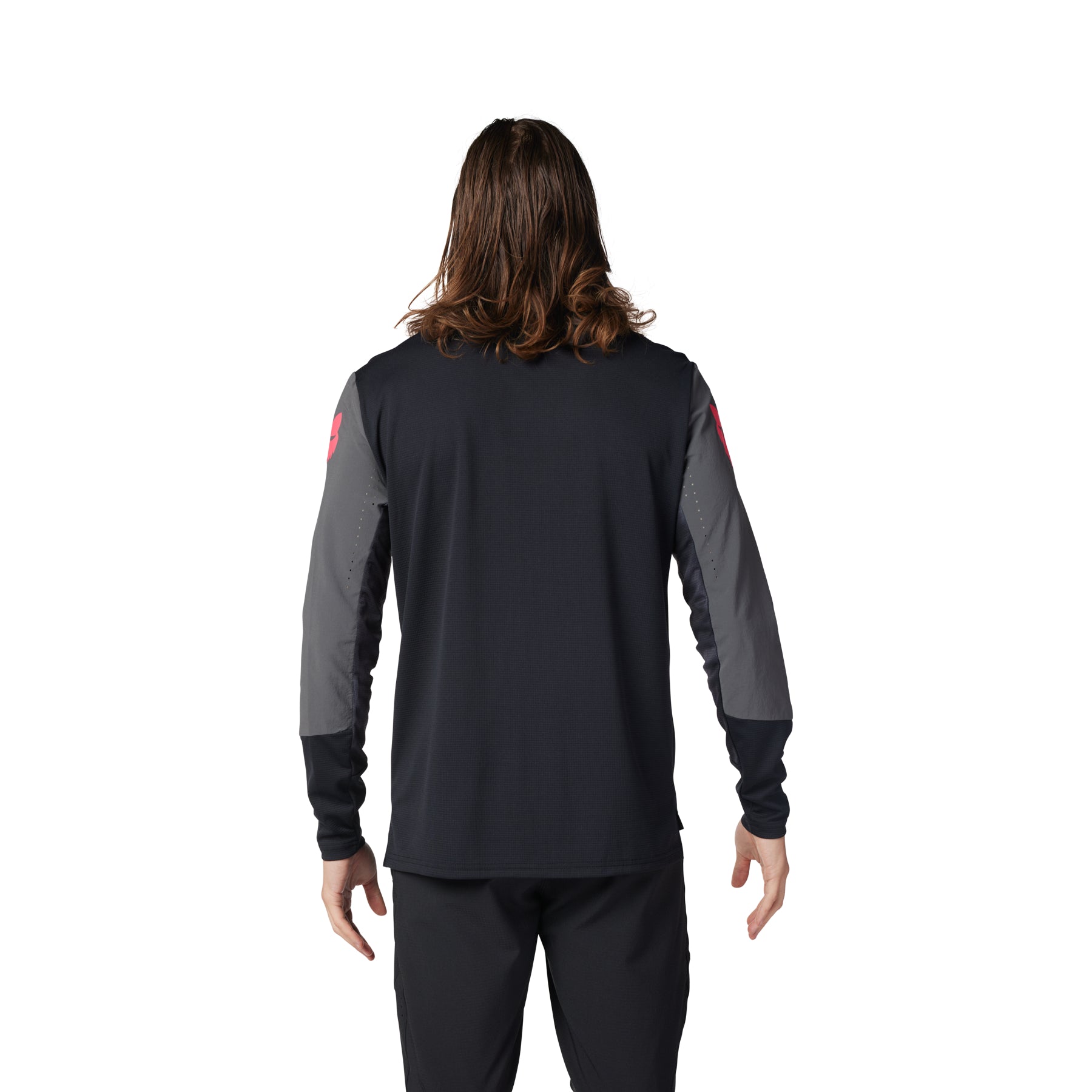 Fox Defend Race Long Sleeve Jersey - S - Black - Image 4