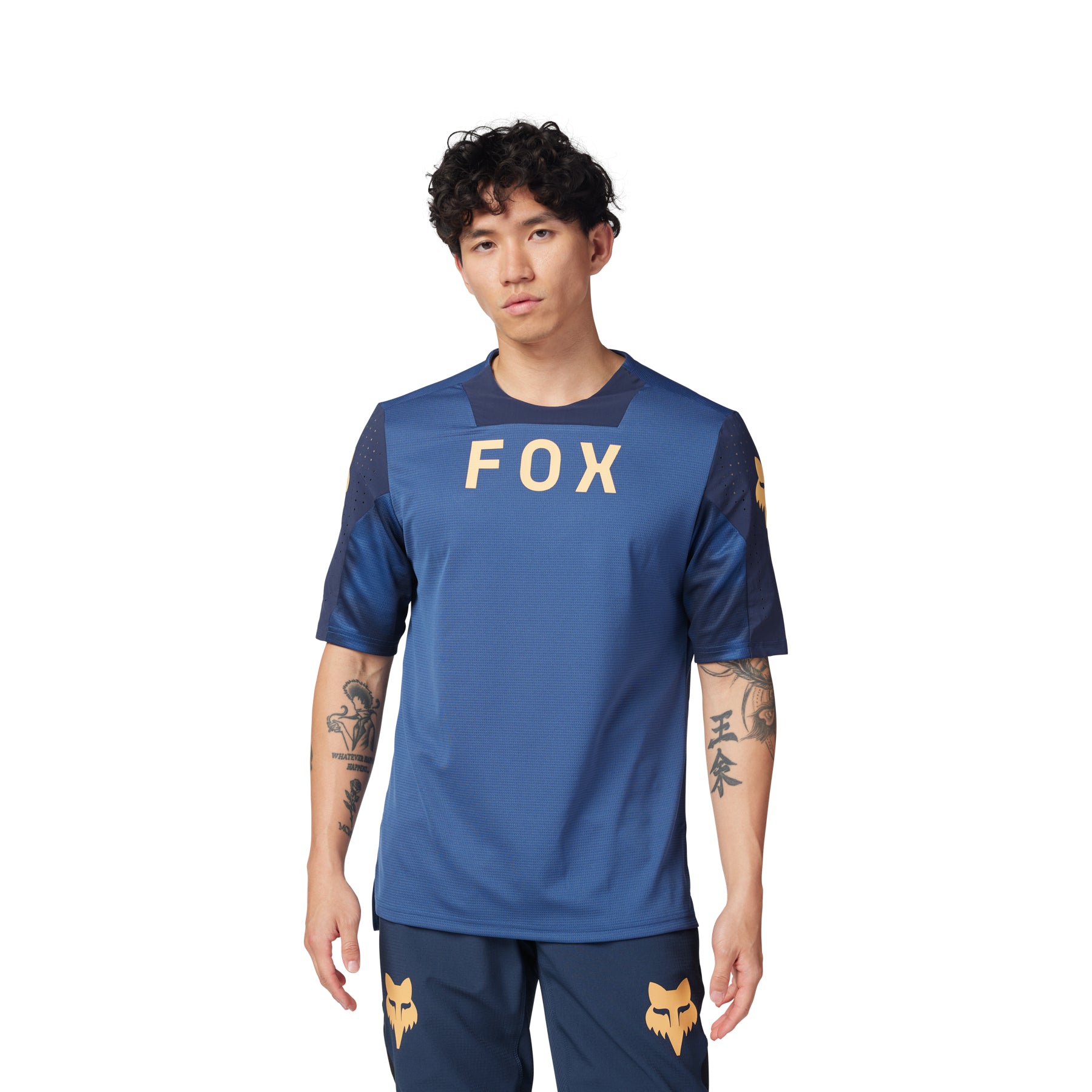Fox Defend Race Short Sleeve Jersey - M - Indigo - Image 3