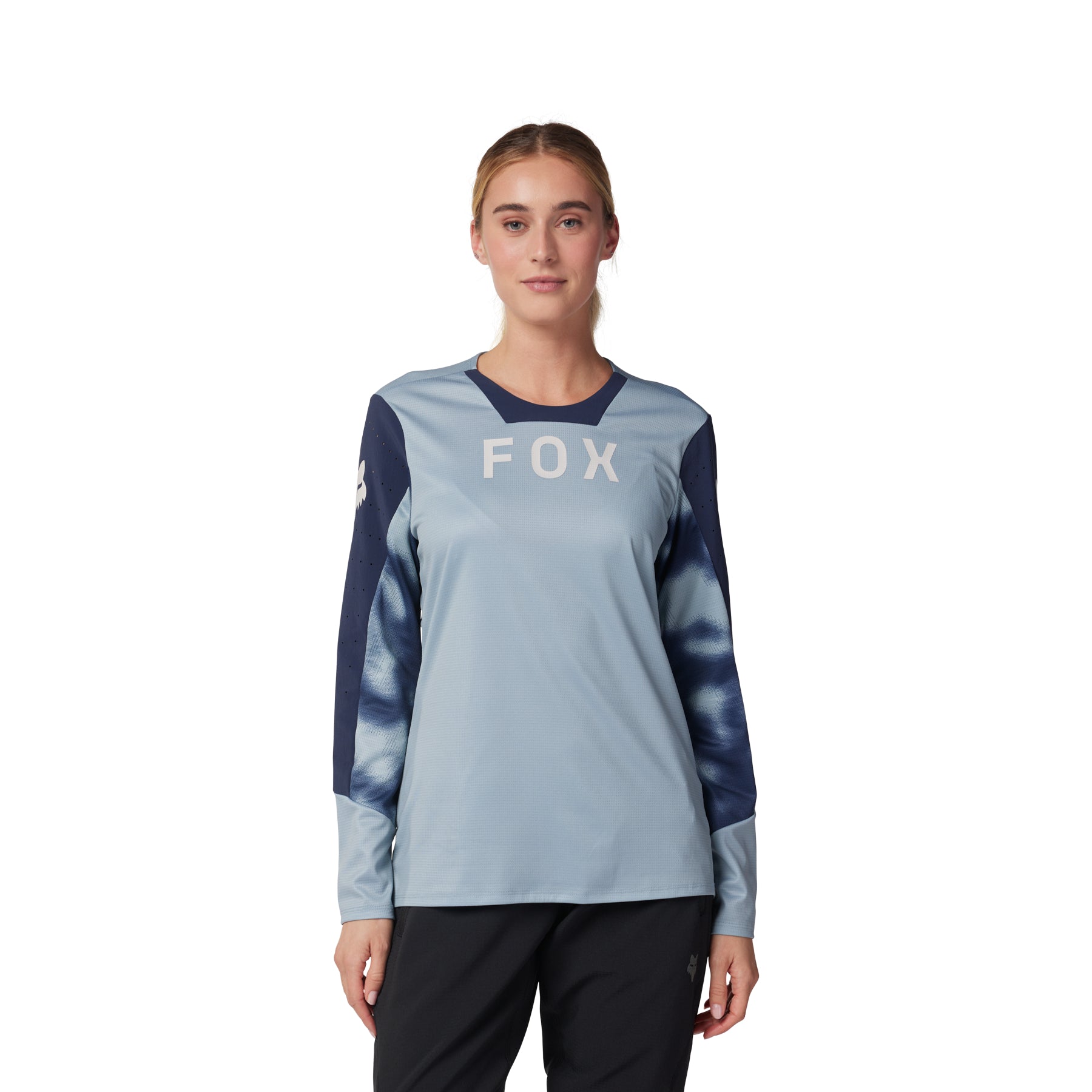 Fox Defend Race Women's Long Sleeve Jersey - S - Gunmetal - Image 3