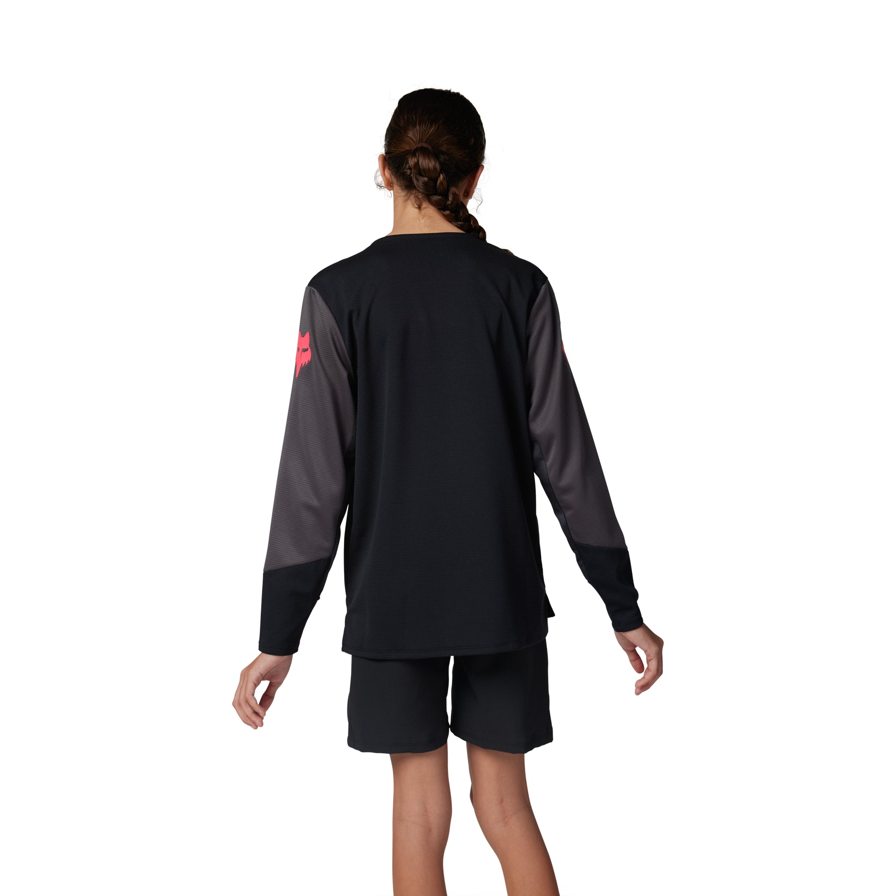 Fox Defend Race Youth Long Sleeve Jersey - Youth M - Black - Image 2