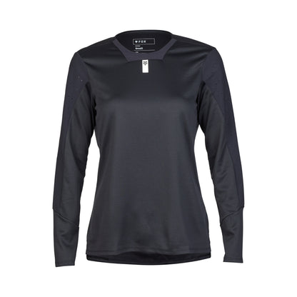 Fox Defend Women's Long Sleeve Jersey - Women's M - Black - Image 1