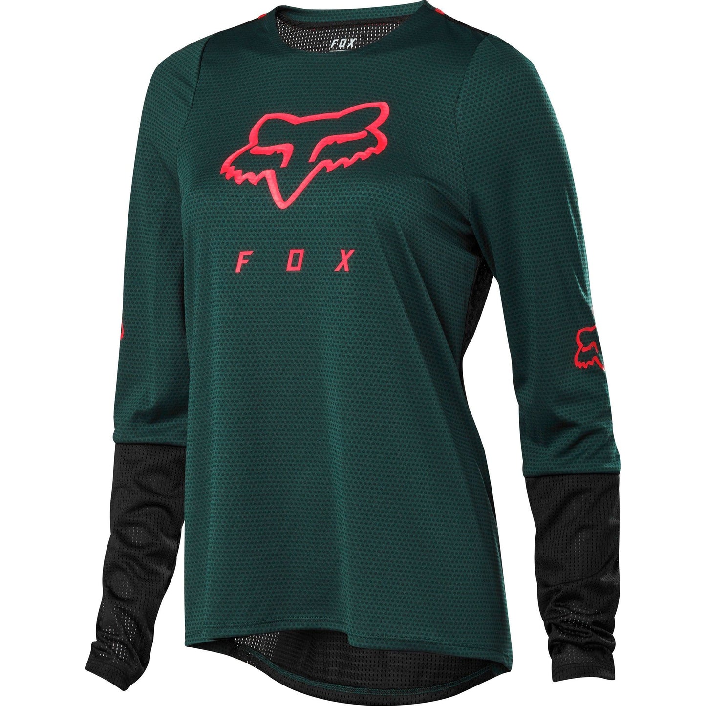 Fox Defend Women's Long Sleeve Jersey - Women's XS - Dark Green - Image 1
