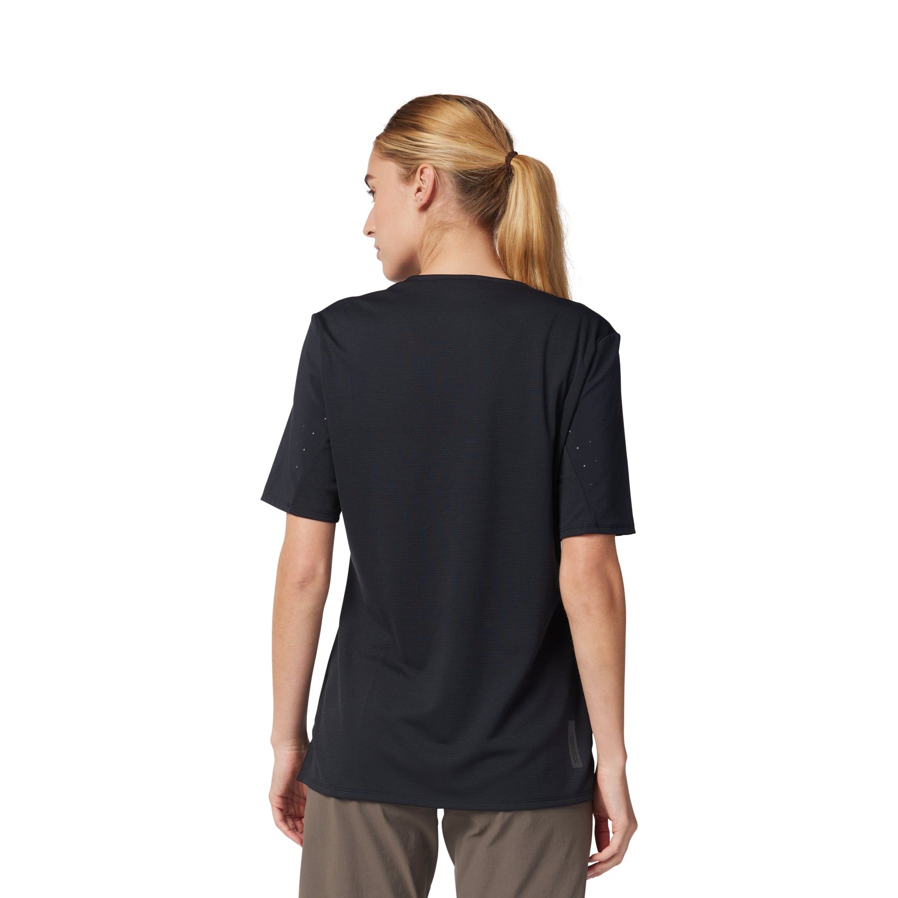 Fox Defend Women's Short Sleeve Jersey - Women's L - Black - Image 4