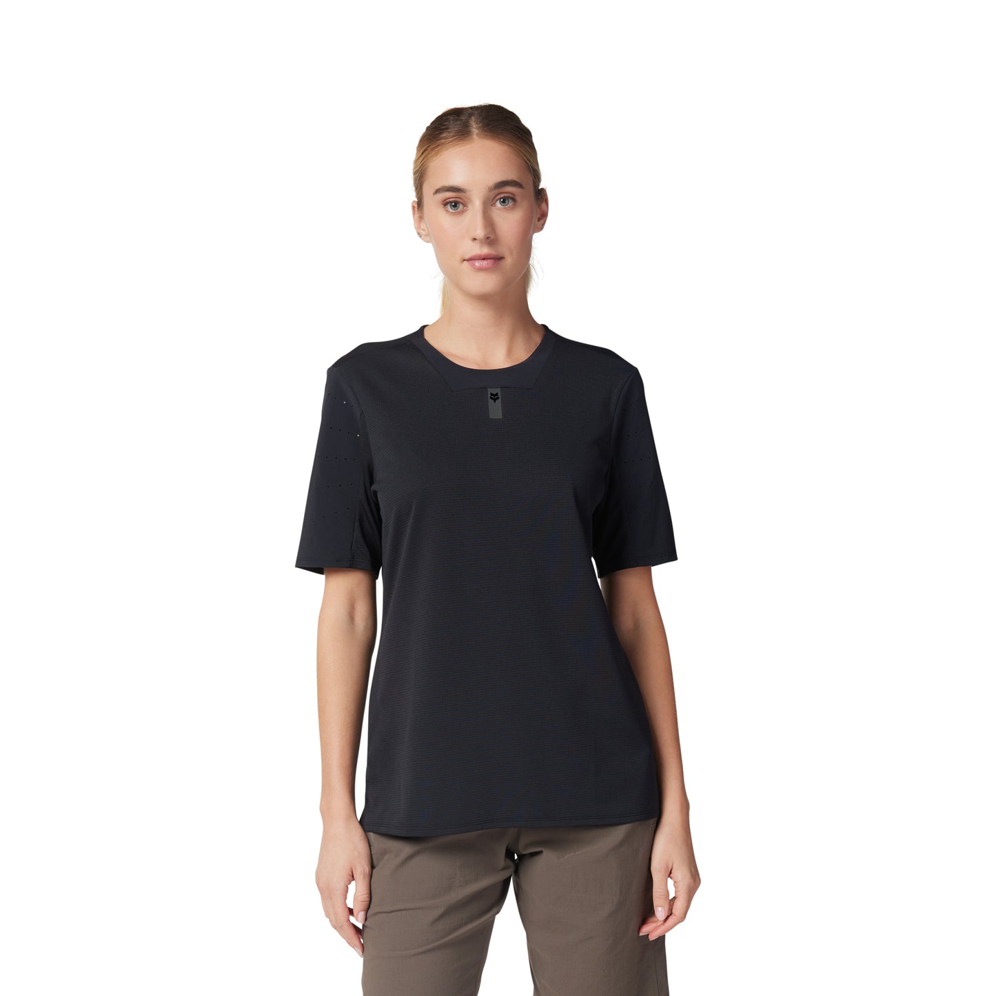 Fox Defend Women's Short Sleeve Jersey - Women's S - Black - Image 3