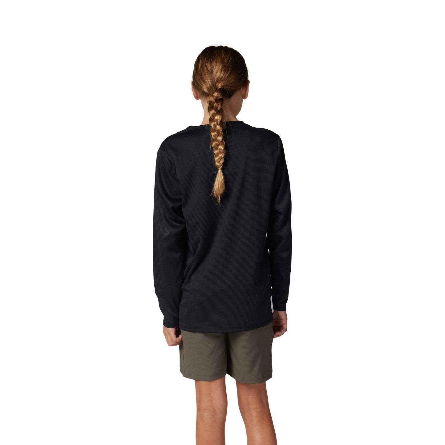 Fox Defend Youth Long Sleeve Jersey - Youth L - Black - Image 2