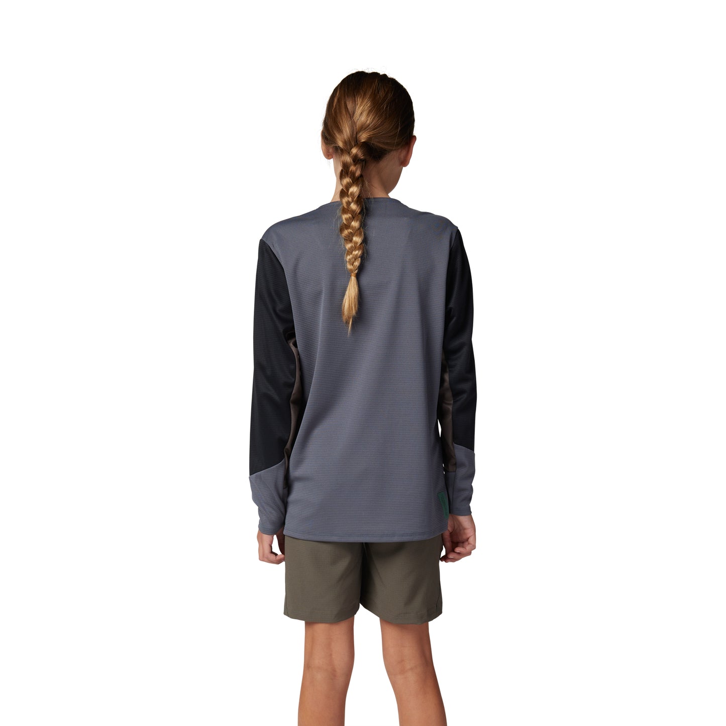 Fox Defend Youth Long Sleeve Jersey - Youth S - Graphite - Image 2