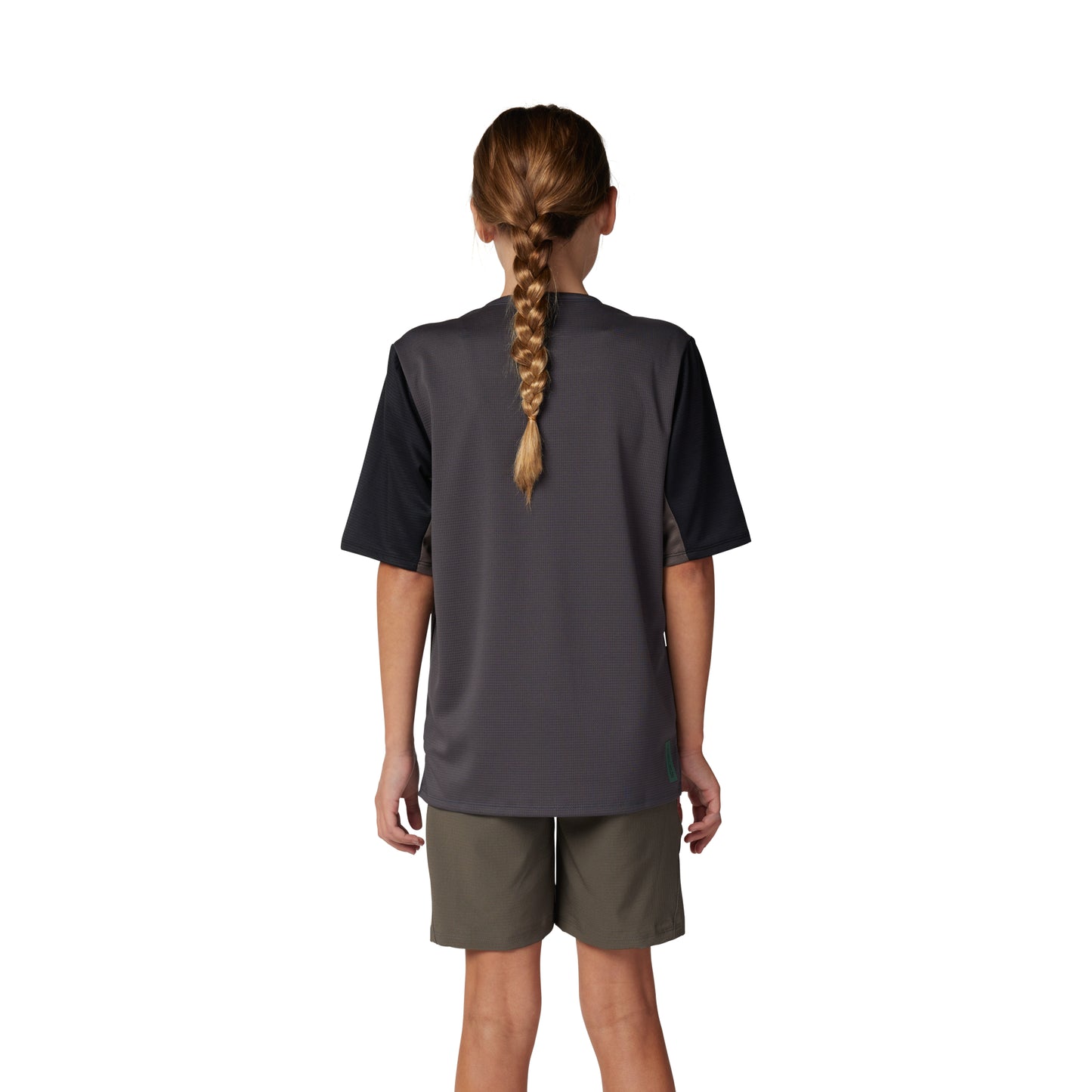 Fox Defend Youth Short Sleeve Jersey - Youth S - Graphite - Image 2