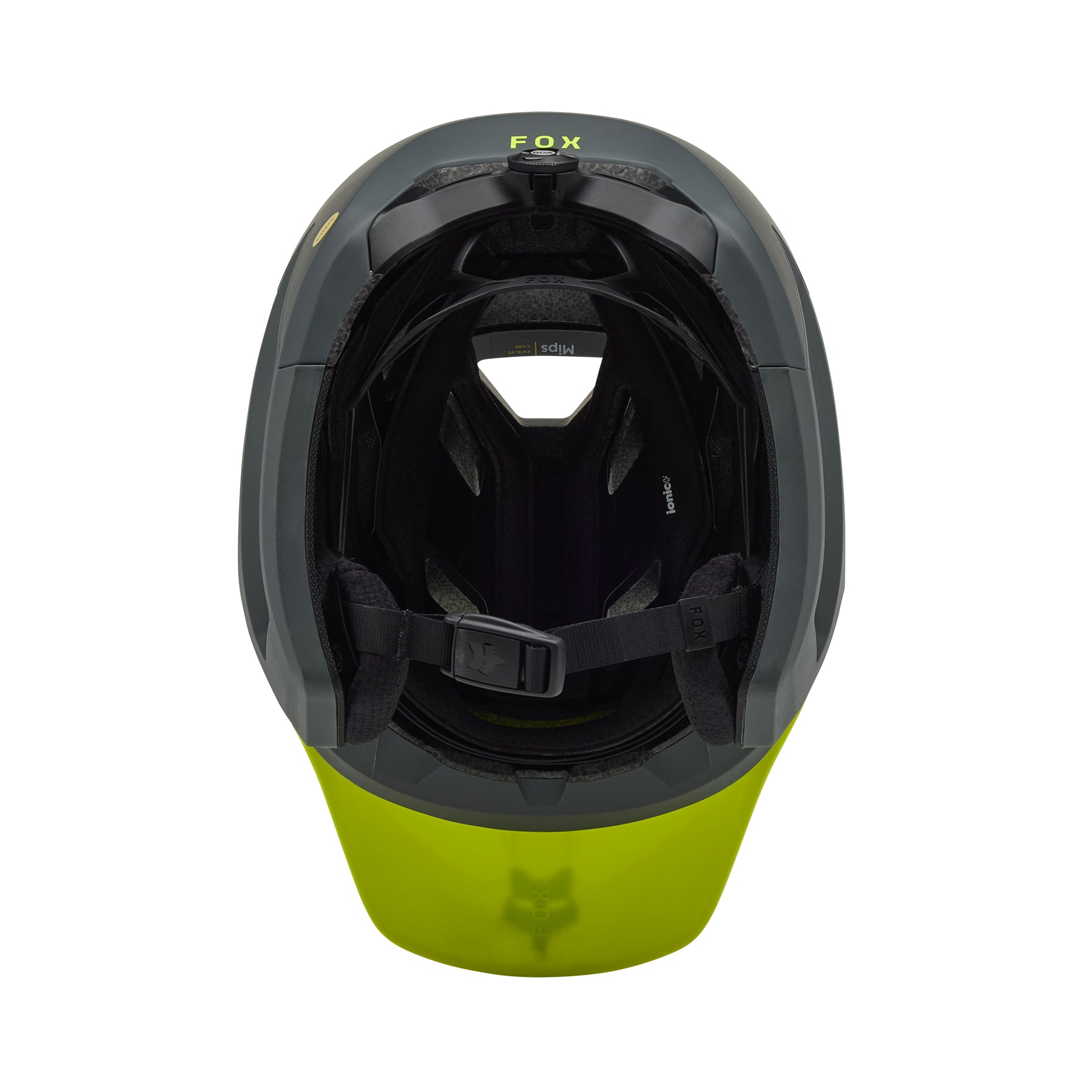 Fox Dropframe Pro Helmet - L - Runn Flo Yellow - Image 6