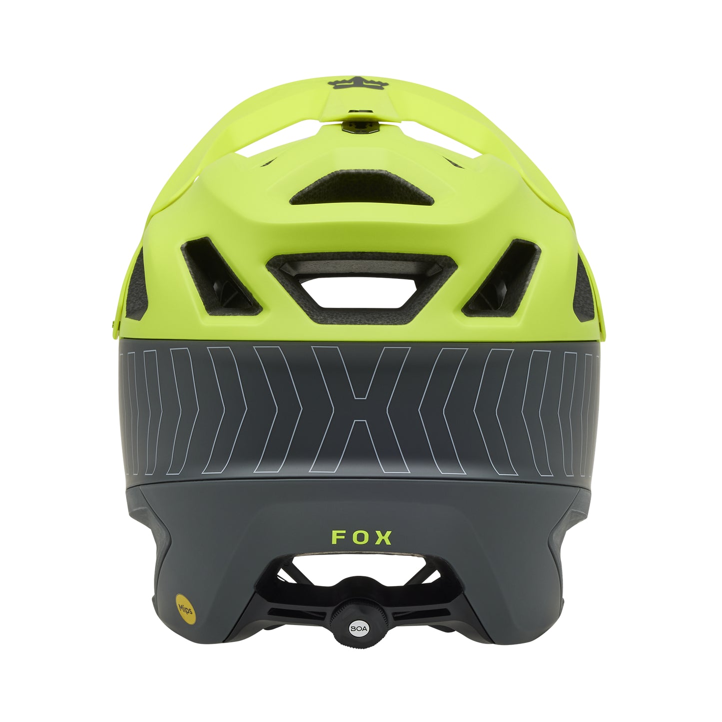 Fox Dropframe Pro Helmet - M - Runn Flo Yellow - Image 5