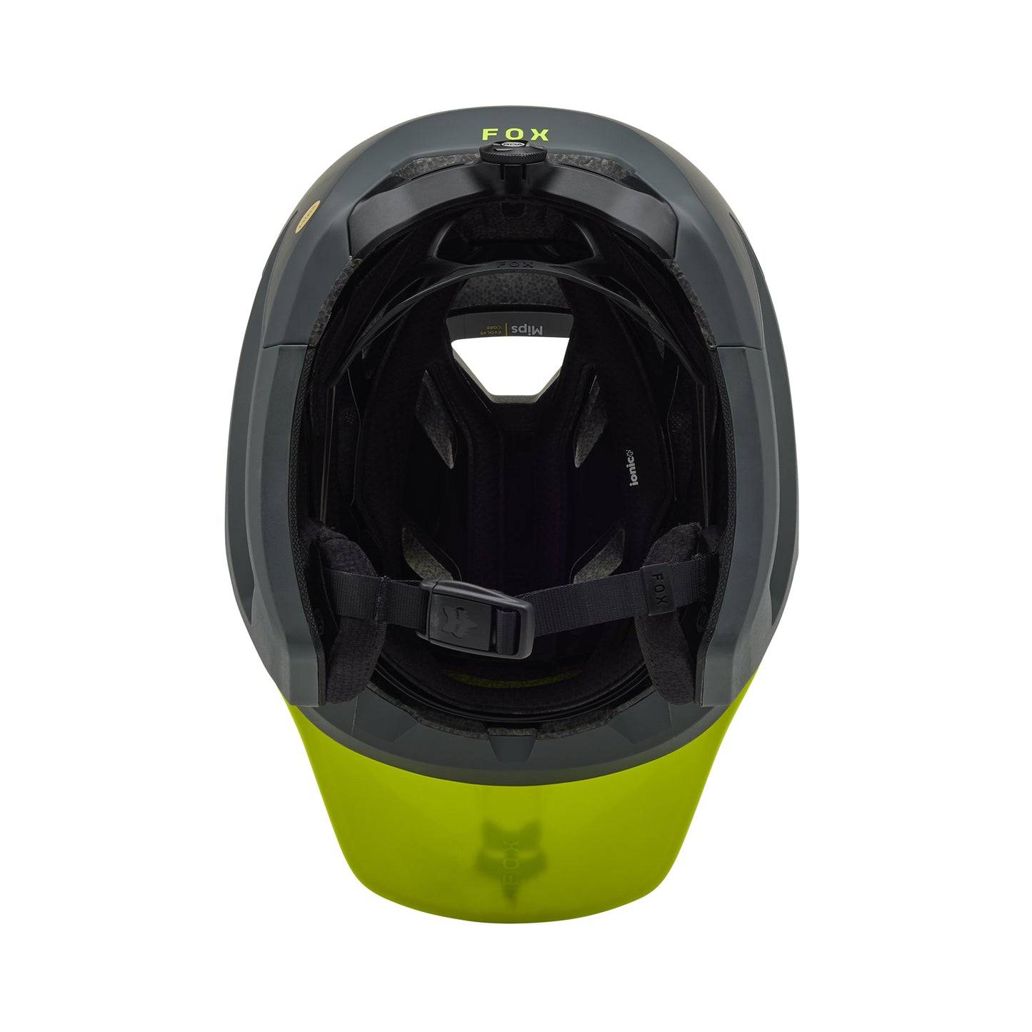 Fox Dropframe Pro Helmet - M - Runn Flo Yellow - Image 6