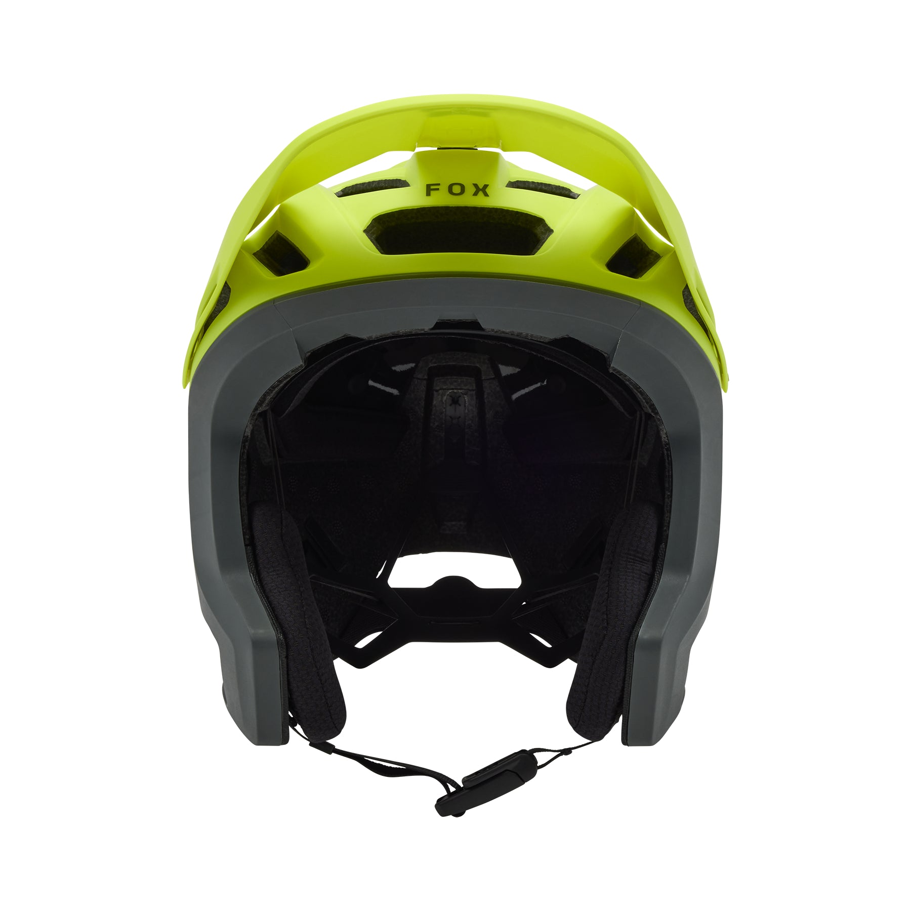 Fox Dropframe Pro Helmet - S - Runn Flo Yellow - Image 3