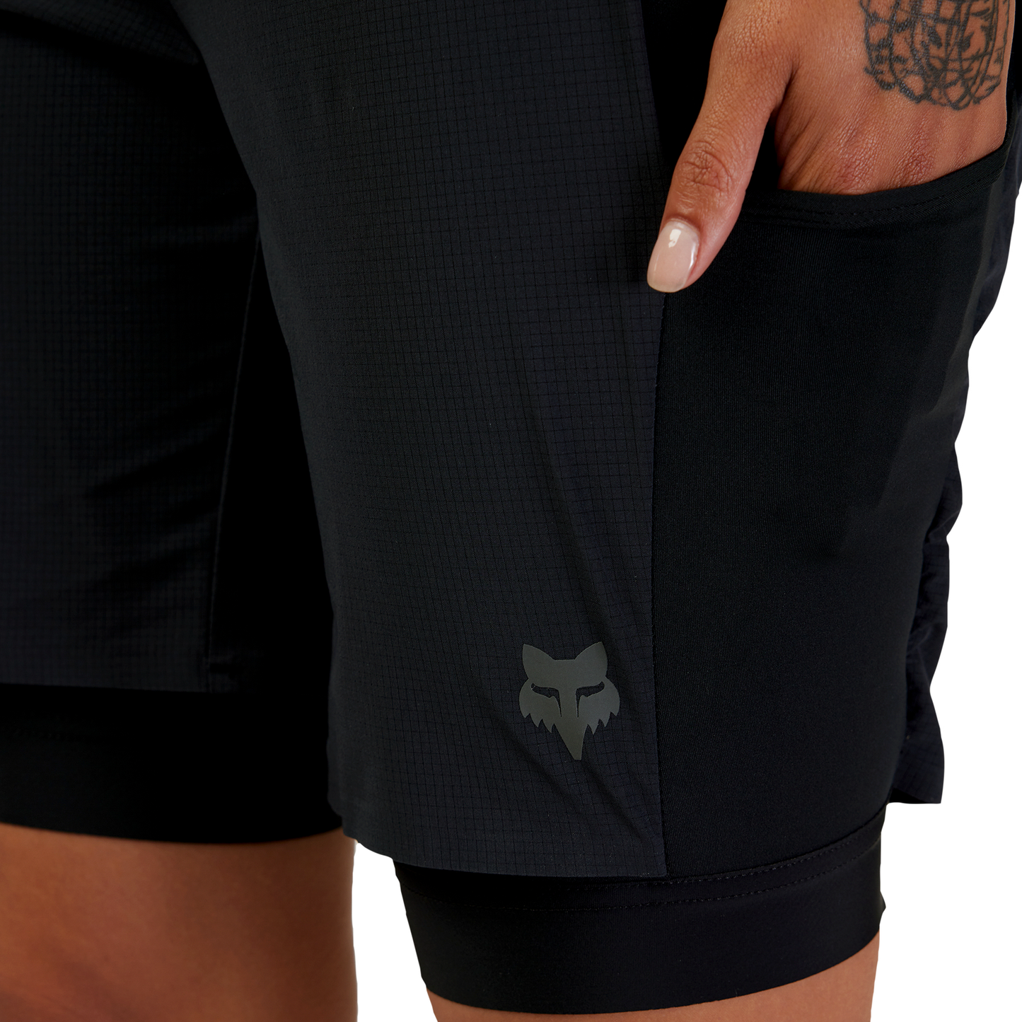 Fox Flexair Ascent Cargo Women's Bib Shorts - Women's L - Black - Image 6
