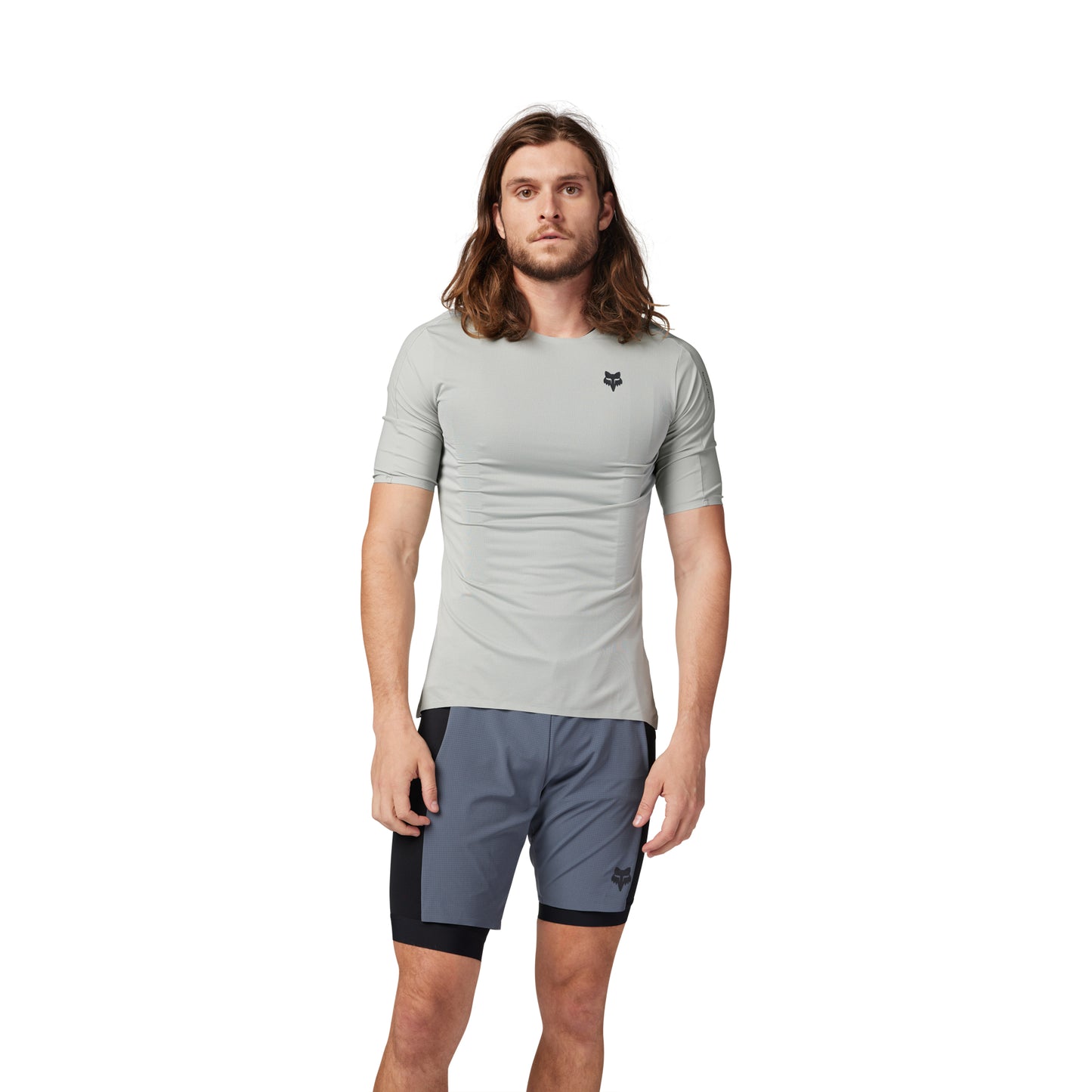 Fox Flexair Ascent Short Sleeve Jersey - S - Grey Vintage - Image 1