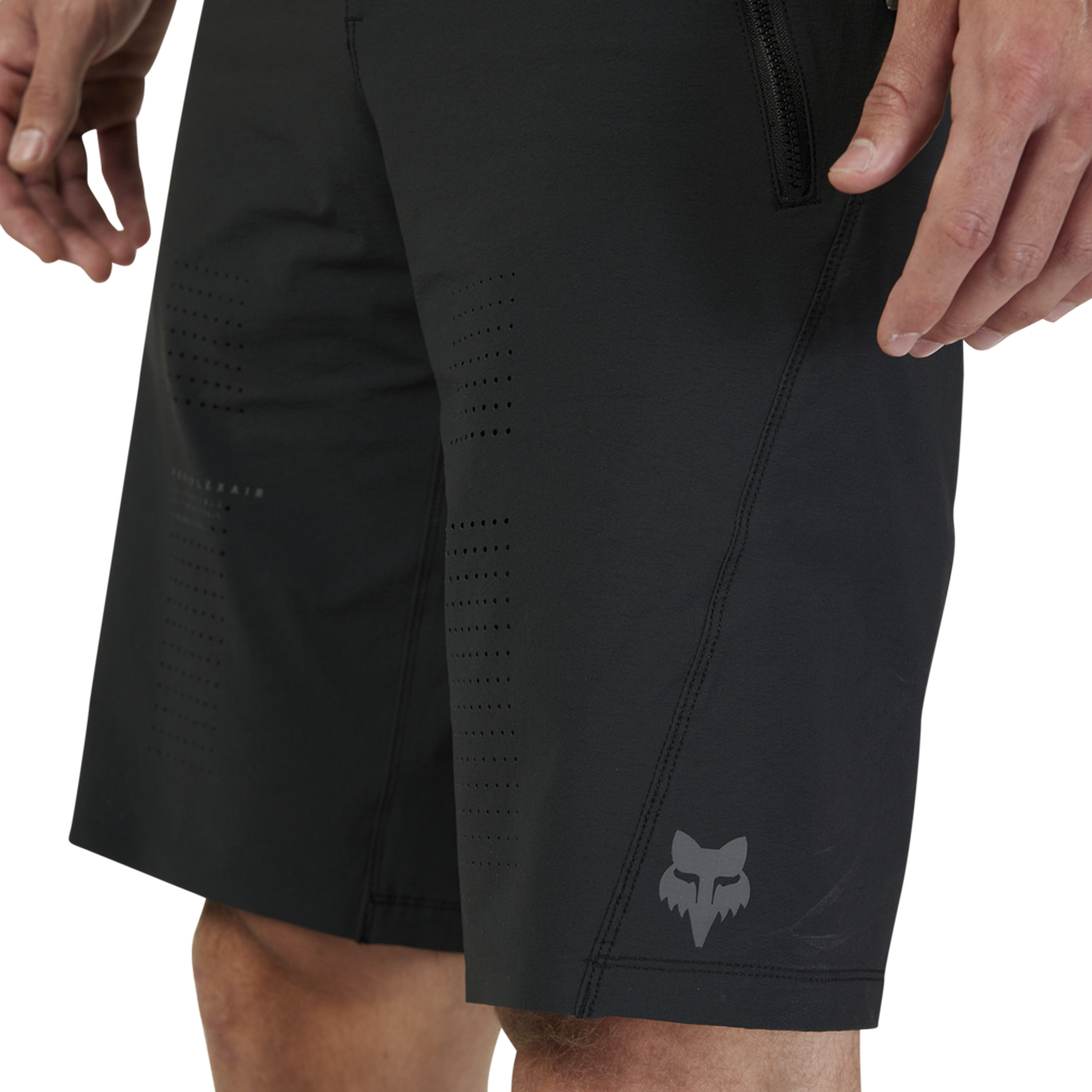 Fox Flexair Shorts With Liner - S-30 - Black - Image 5