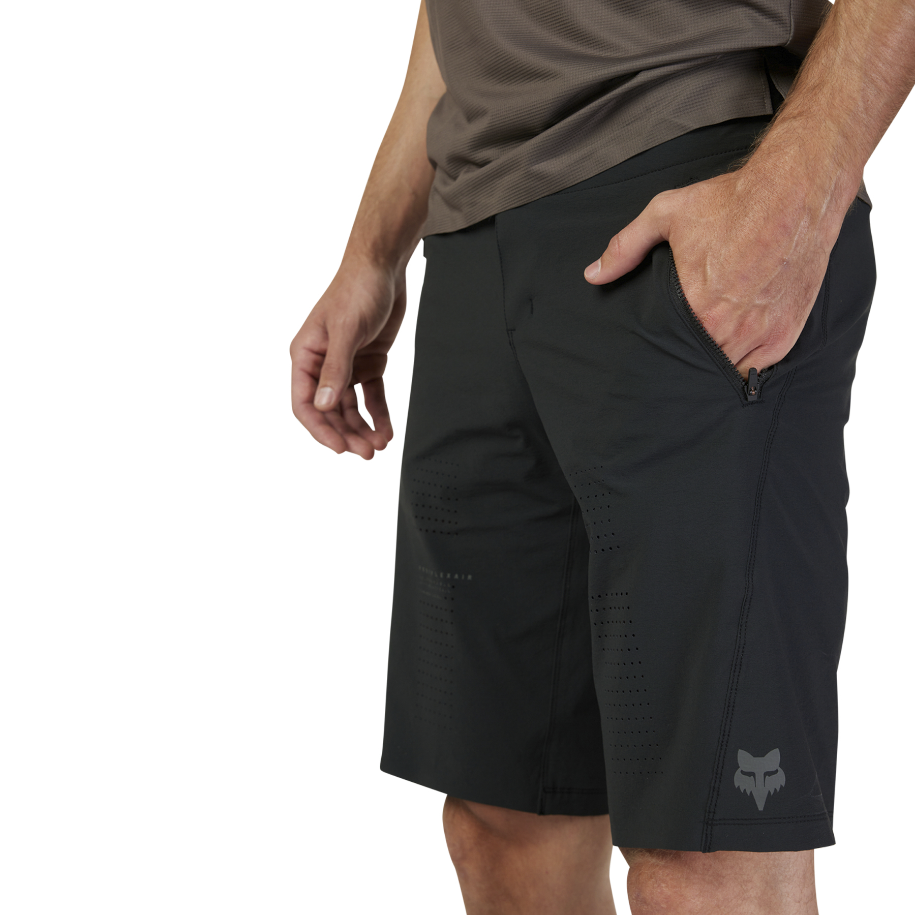 Fox Flexair Shorts With Liner - S-30 - Black - Image 6
