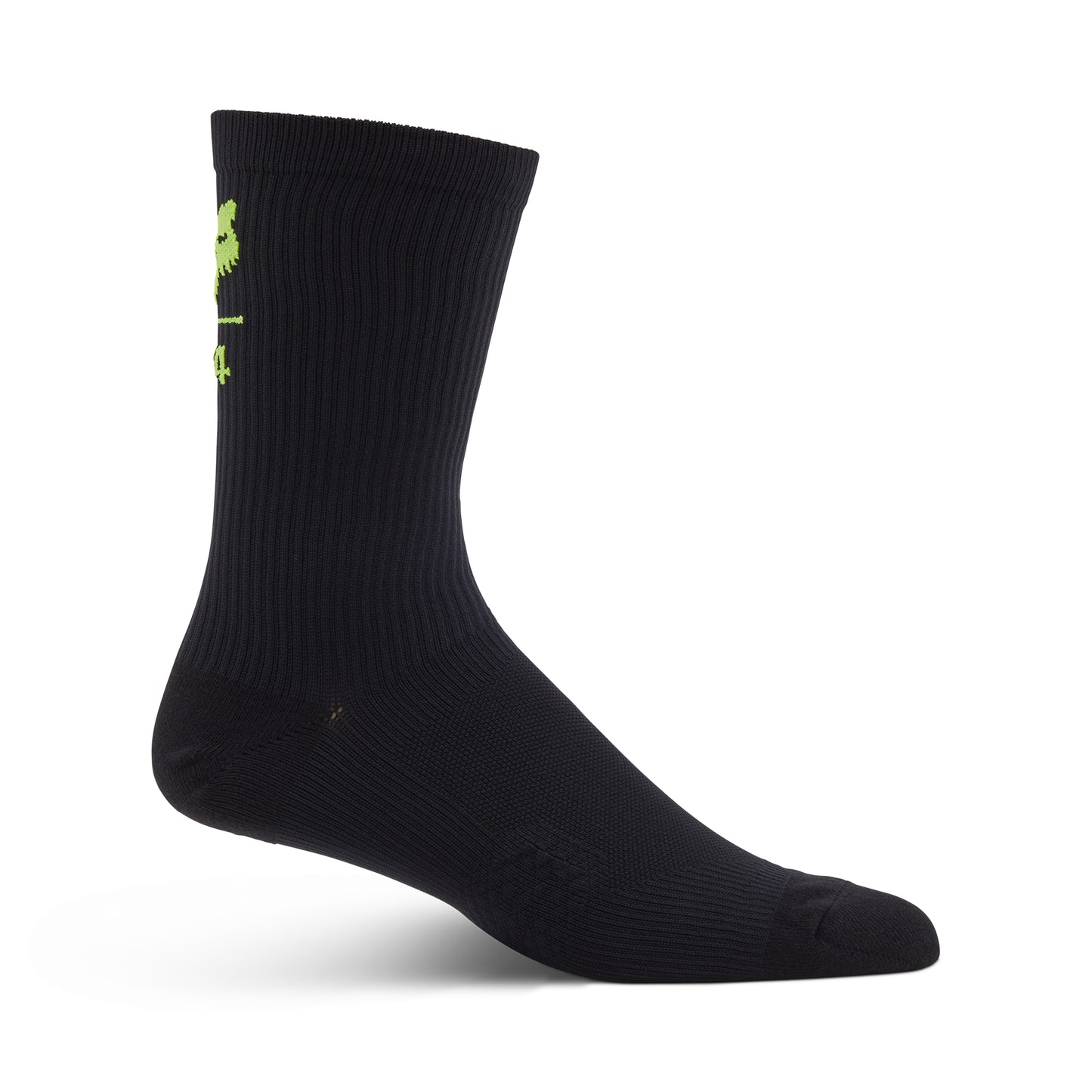 Fox Ranger 8 Inch Fox 74 Socks - S-M - Fox 74 - Black - Yellow - Image 1