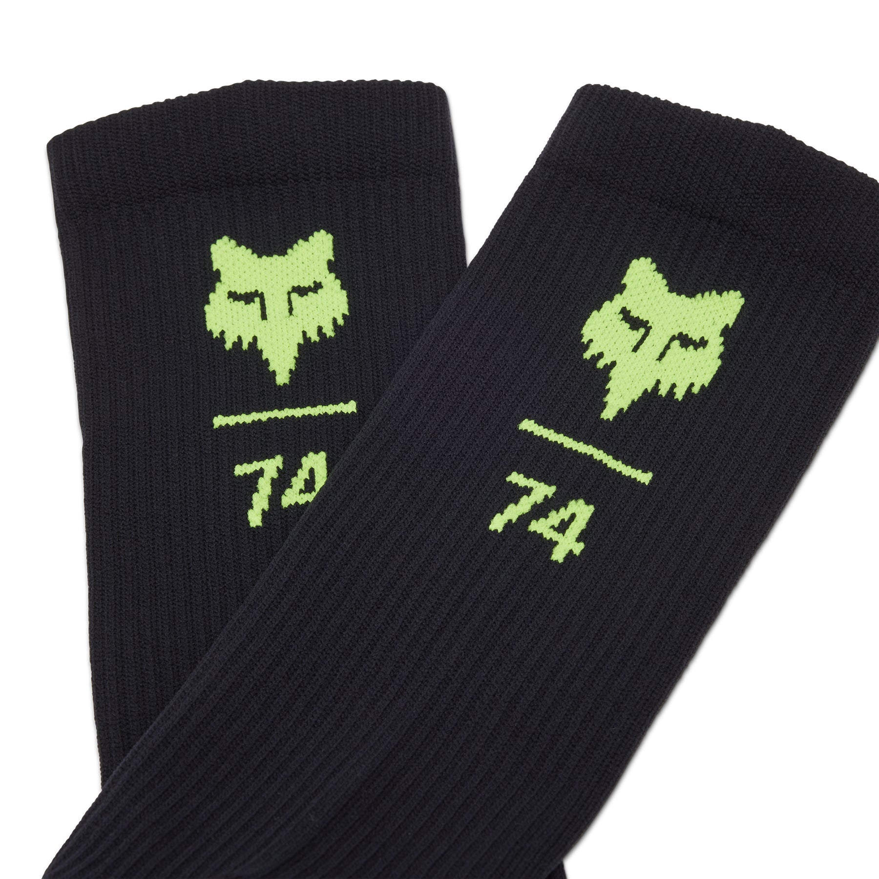 Fox Ranger 8 Inch Fox 74 Socks - S-M - Fox 74 - Black - Yellow - Image 2