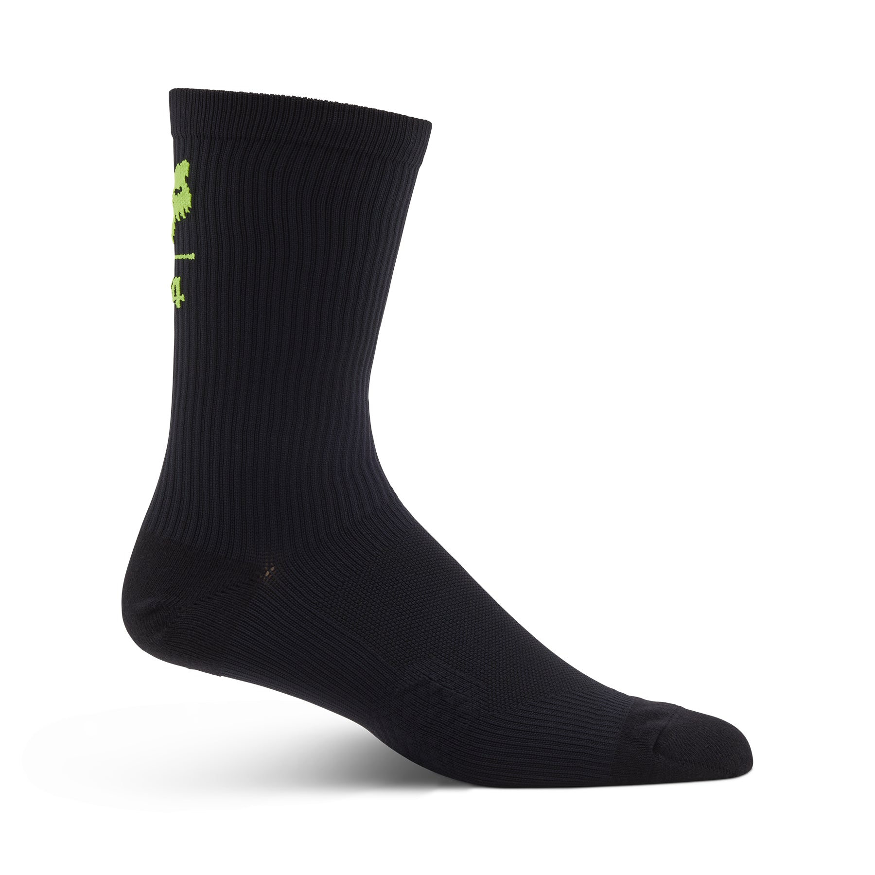 Fox Ranger 8 Inch Fox 74 Socks - XS-S - Fox 74 - Black - Yellow - Image 1
