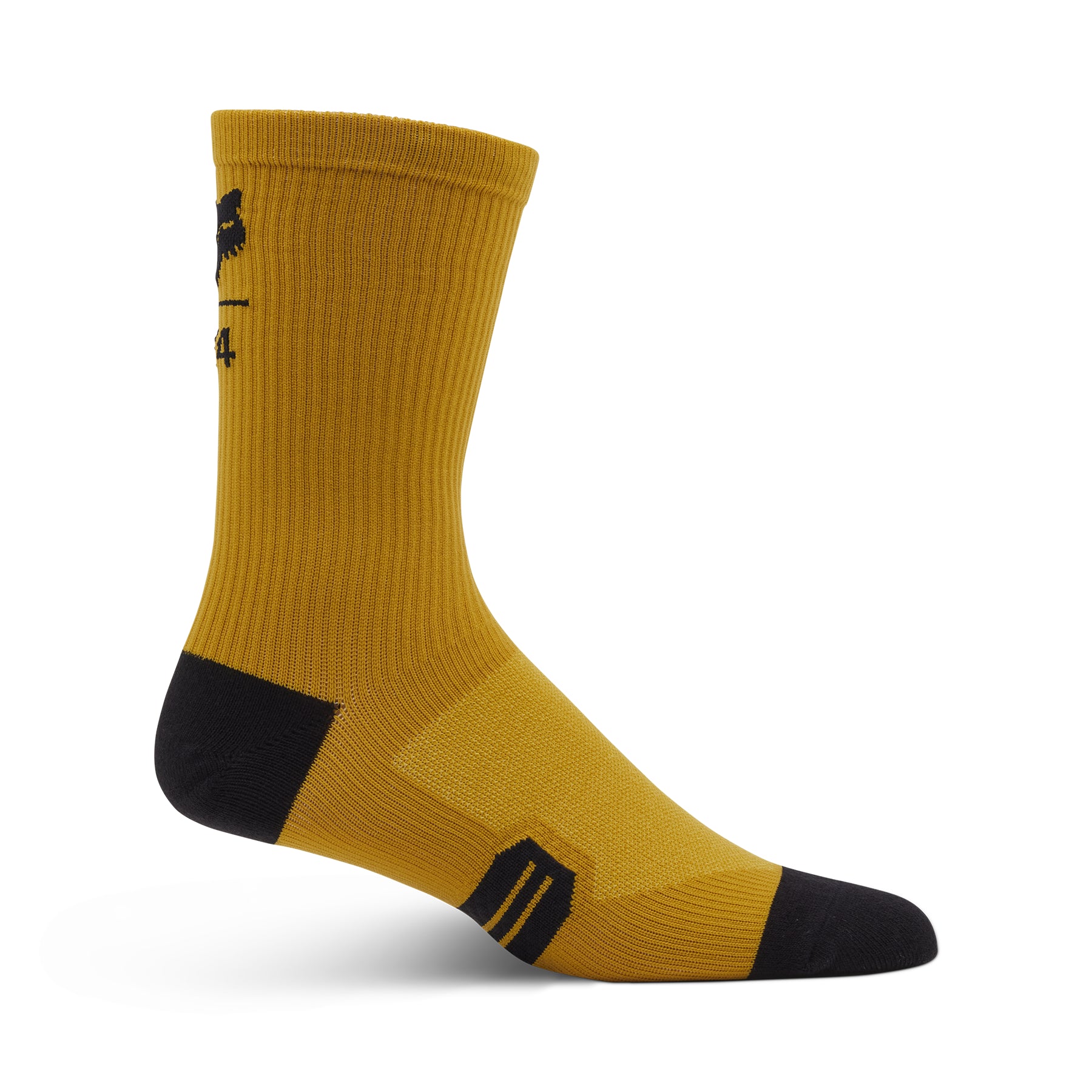 Fox Ranger 8 Inch Fox 74 Socks - XS-S - Fox 74 - Mustard - Image 1