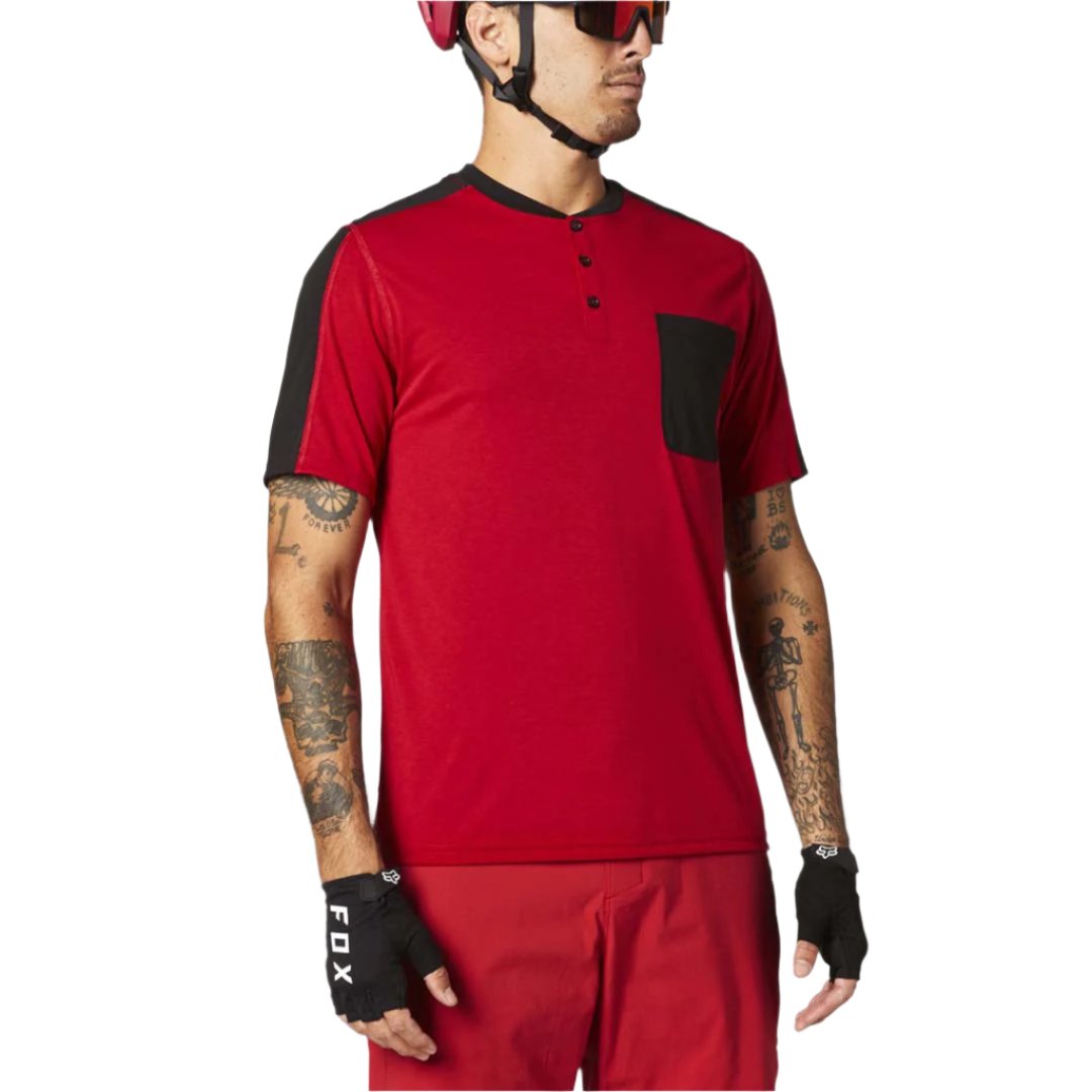 Fox Ranger Dri-Release Short Sleeve Jersey - L - Henley Chilli - 2021 - Image 1