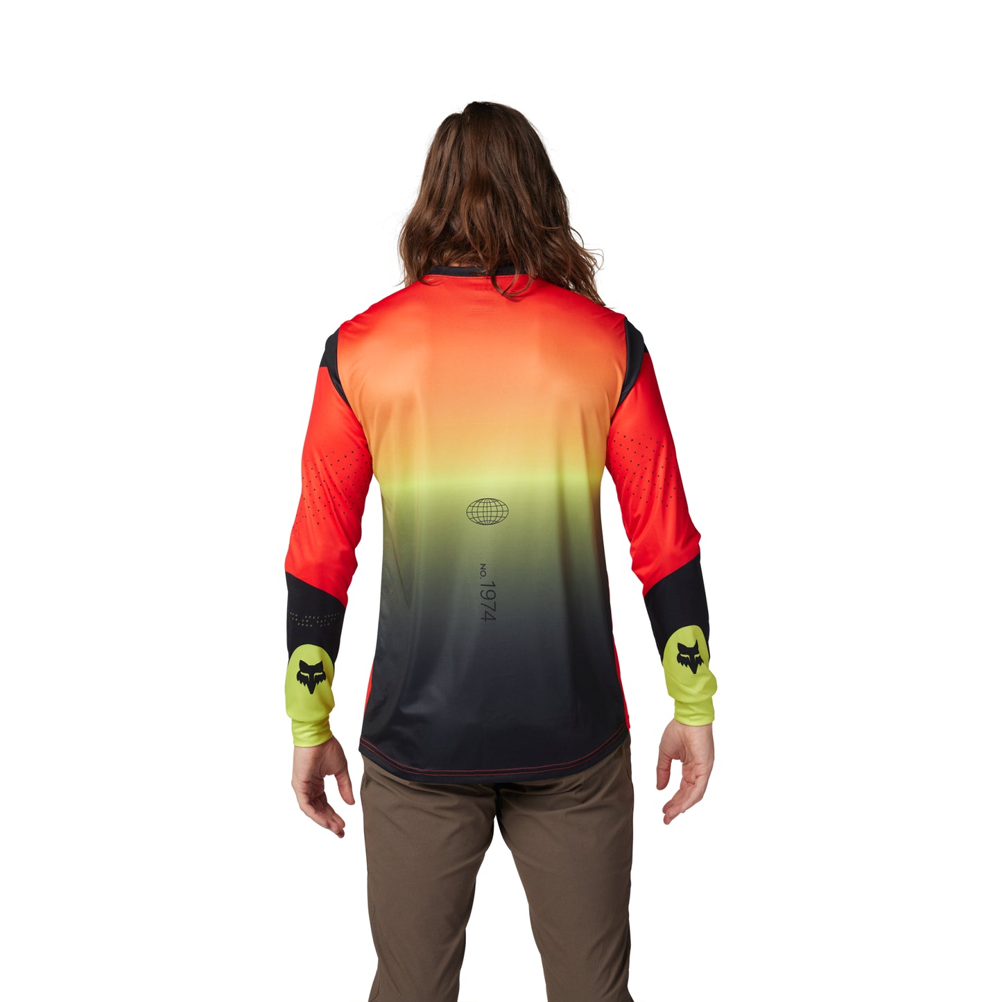 Fox Ranger Revise Long Sleeve Jersey - M - Red - Yellow - Image 1