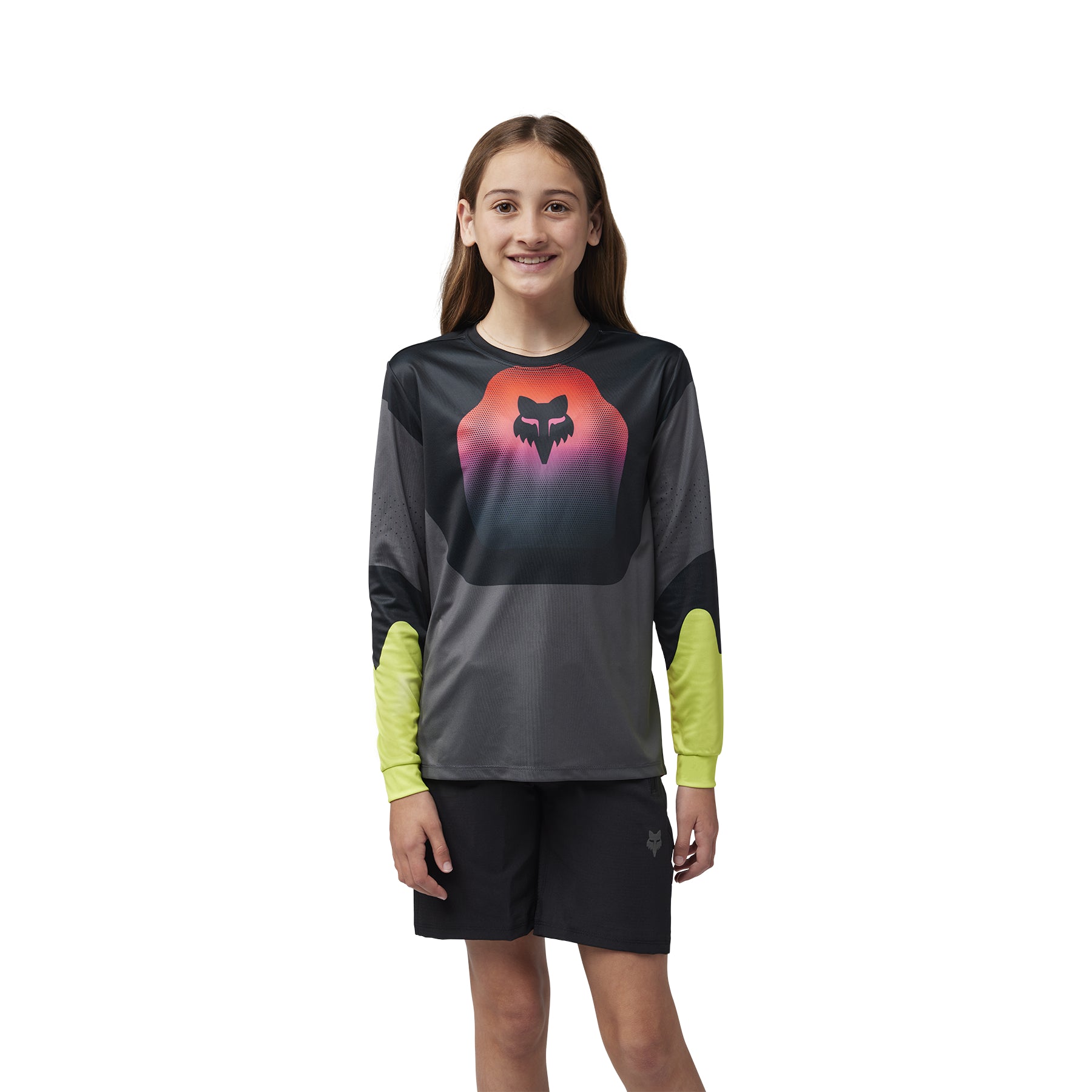 Fox Ranger Revise Youth Long Sleeve Jersey - Youth L - Black - Pink - Image 3