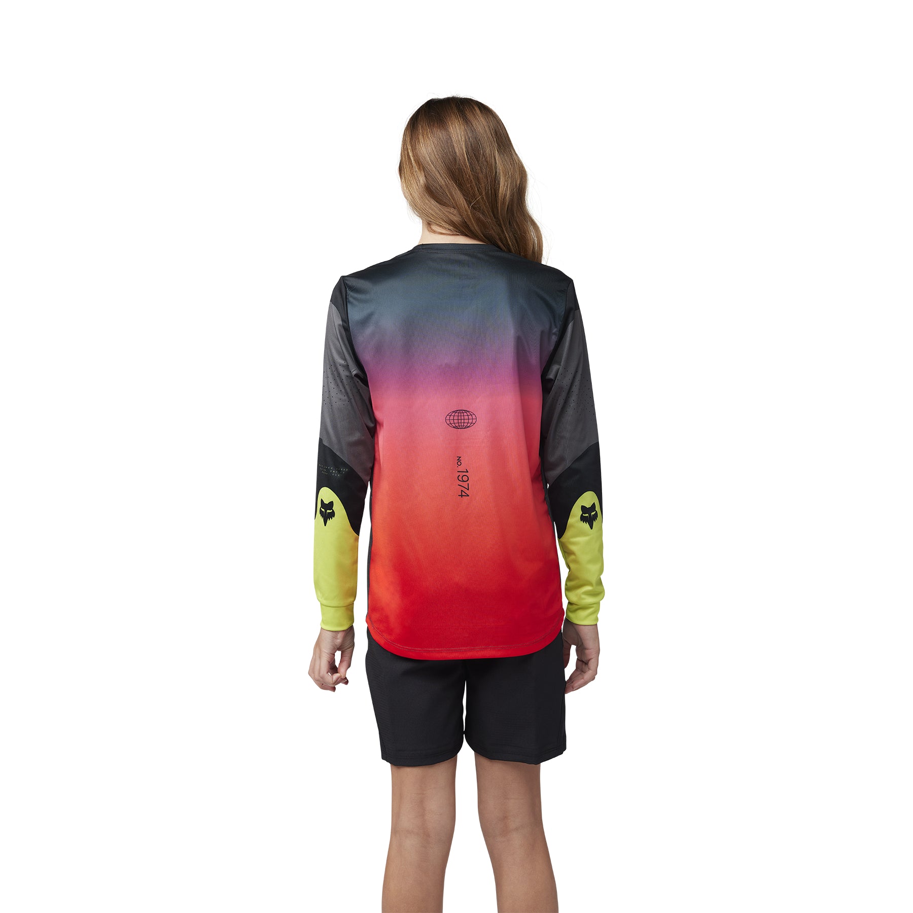 Fox Ranger Revise Youth Long Sleeve Jersey - Youth L - Black - Pink - Image 4