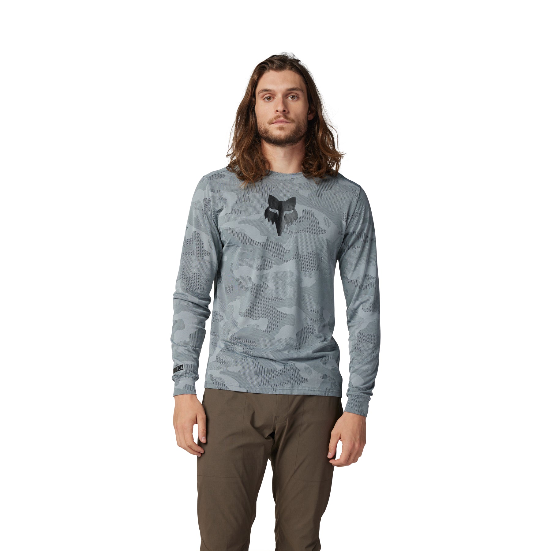 Fox Ranger Tru Dri Long Sleeve Jersey - L - Cool Grey - Image 3