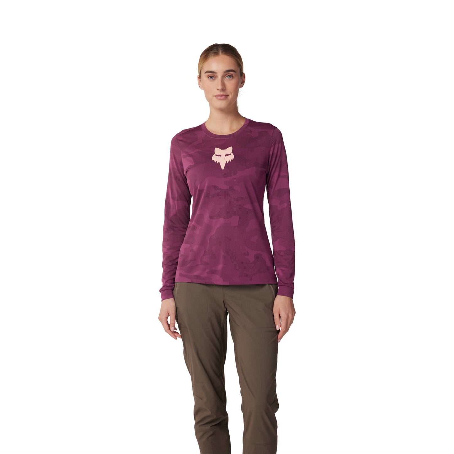 Fox Ranger Tru Dri Women's Long Sleeve Jersey - Women's XL - Sangria - Image 3