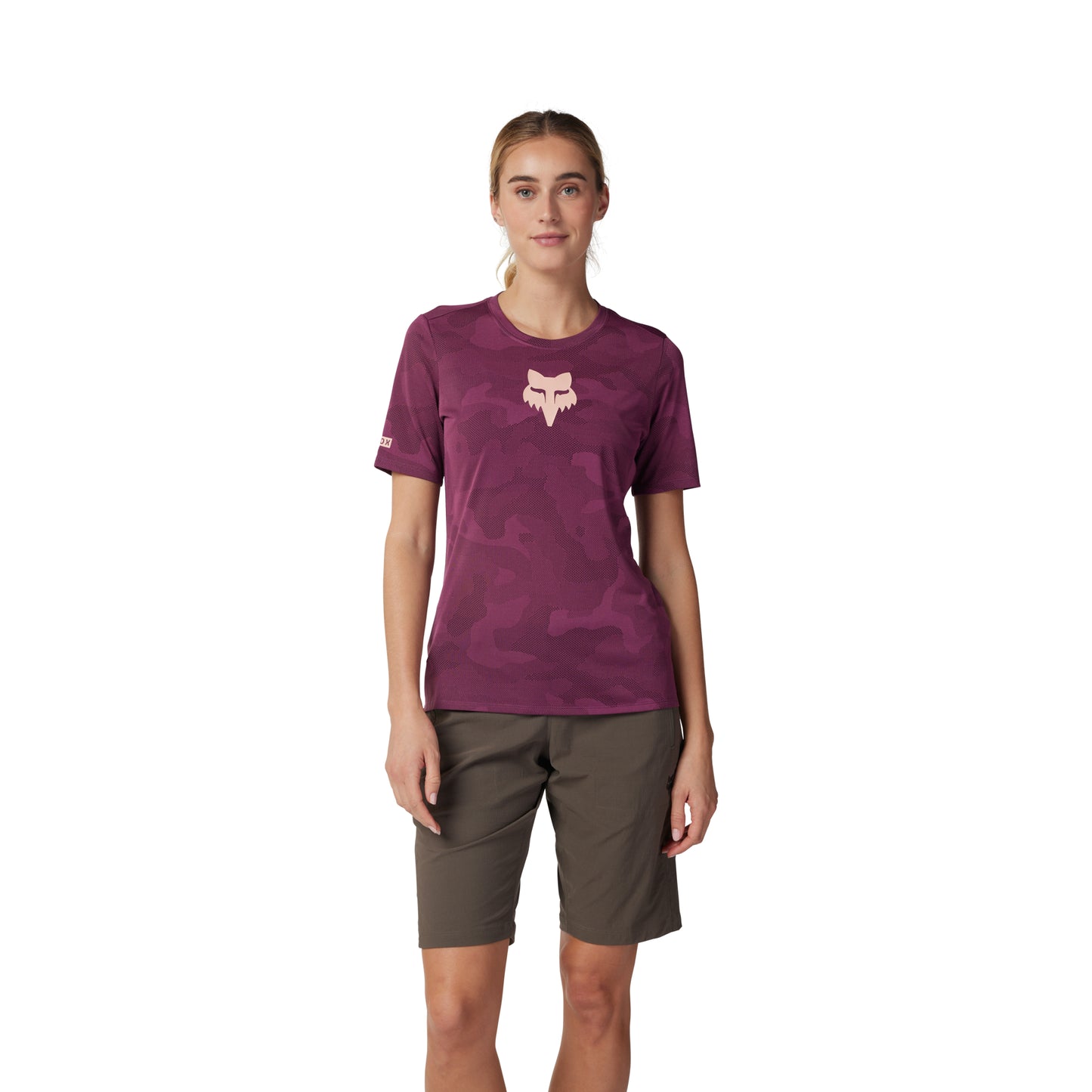 Fox Ranger Tru Dri Women's Short Sleeve Jersey - Women's L - Sangria - Image 3