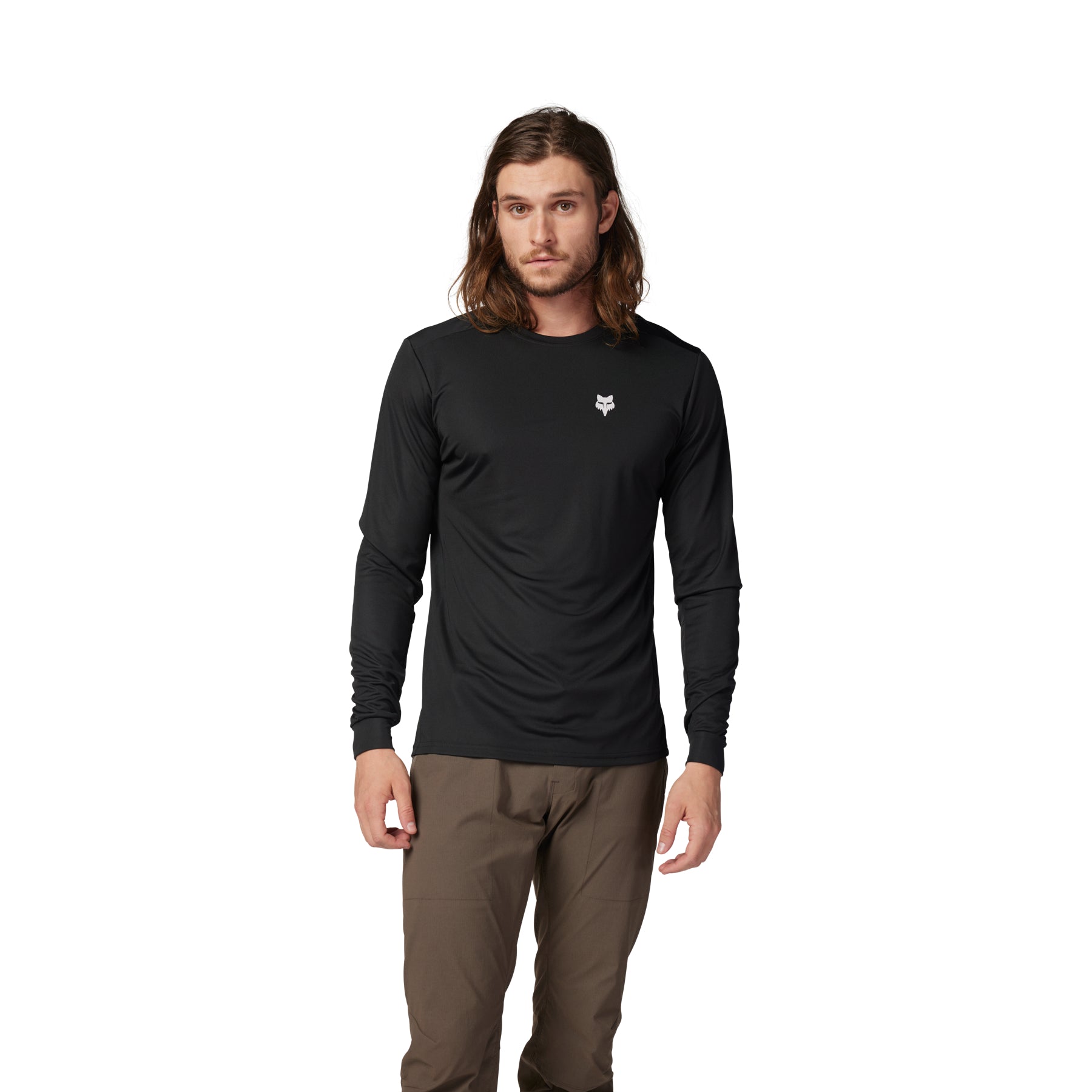 Fox Ranger Wayfaring Long Sleeve Jersey - L - Black - Image 3