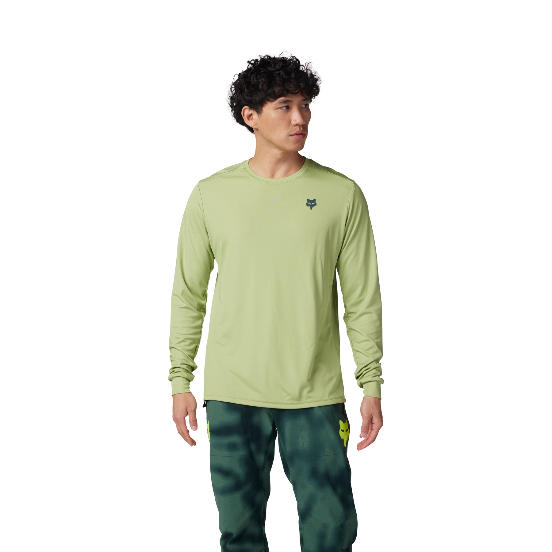 Fox Ranger Wayfaring Long Sleeve Jersey - L - Pale Green - Image 3