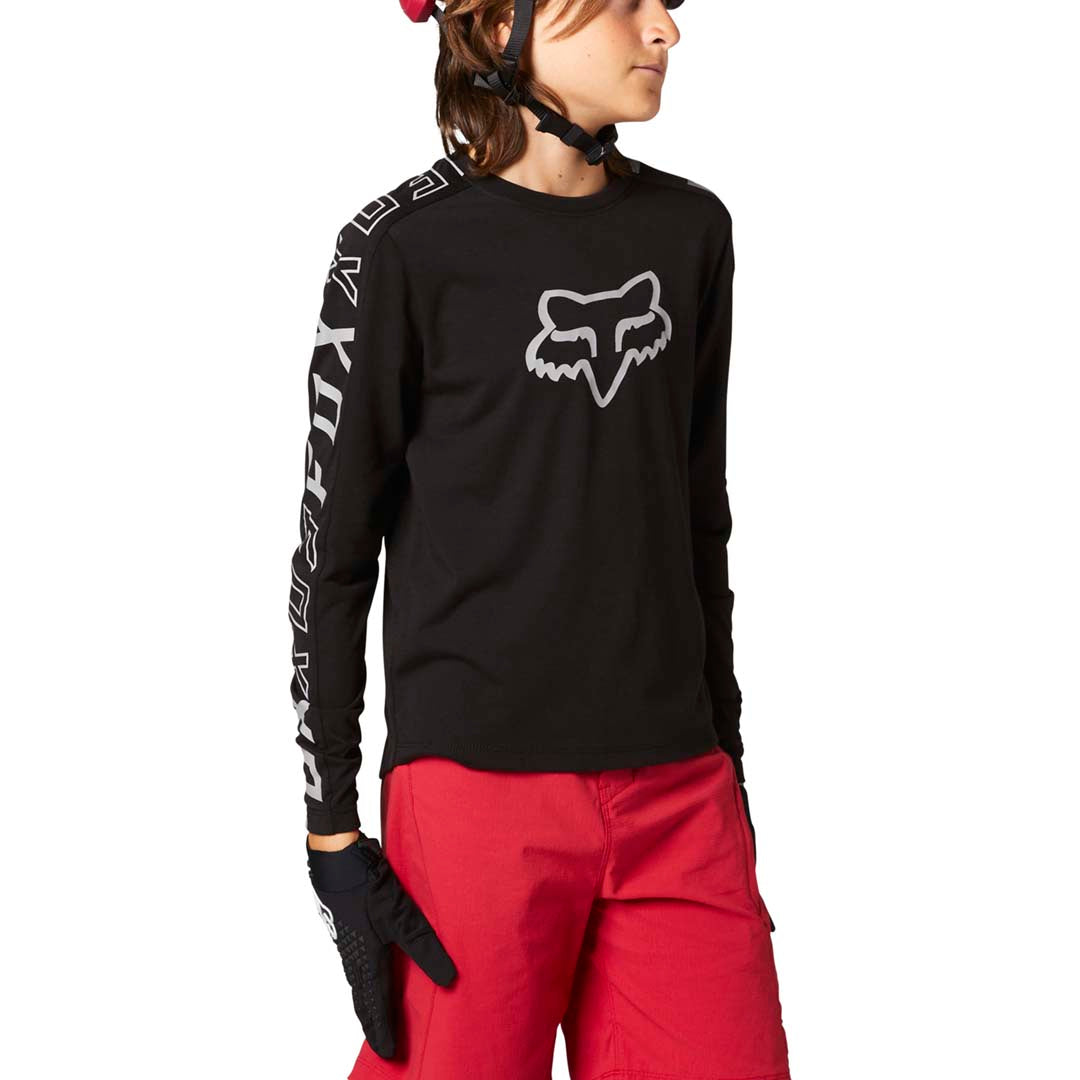 Fox Ranger Youth Dri-Release Long Sleeve Jersey - Youth M - Black - 2021 - Image 1