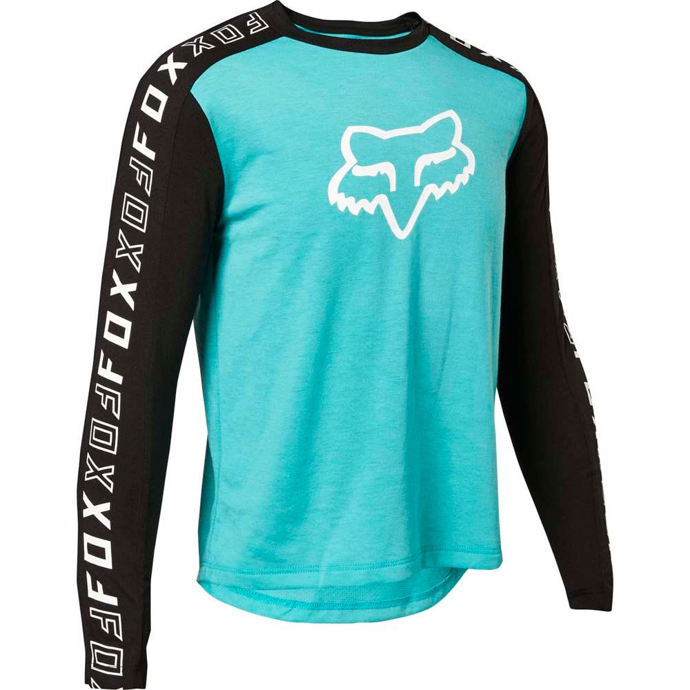 Fox Ranger Youth Dri-Release Long Sleeve Jersey - Youth M - Teal - 2021 - Image 1
