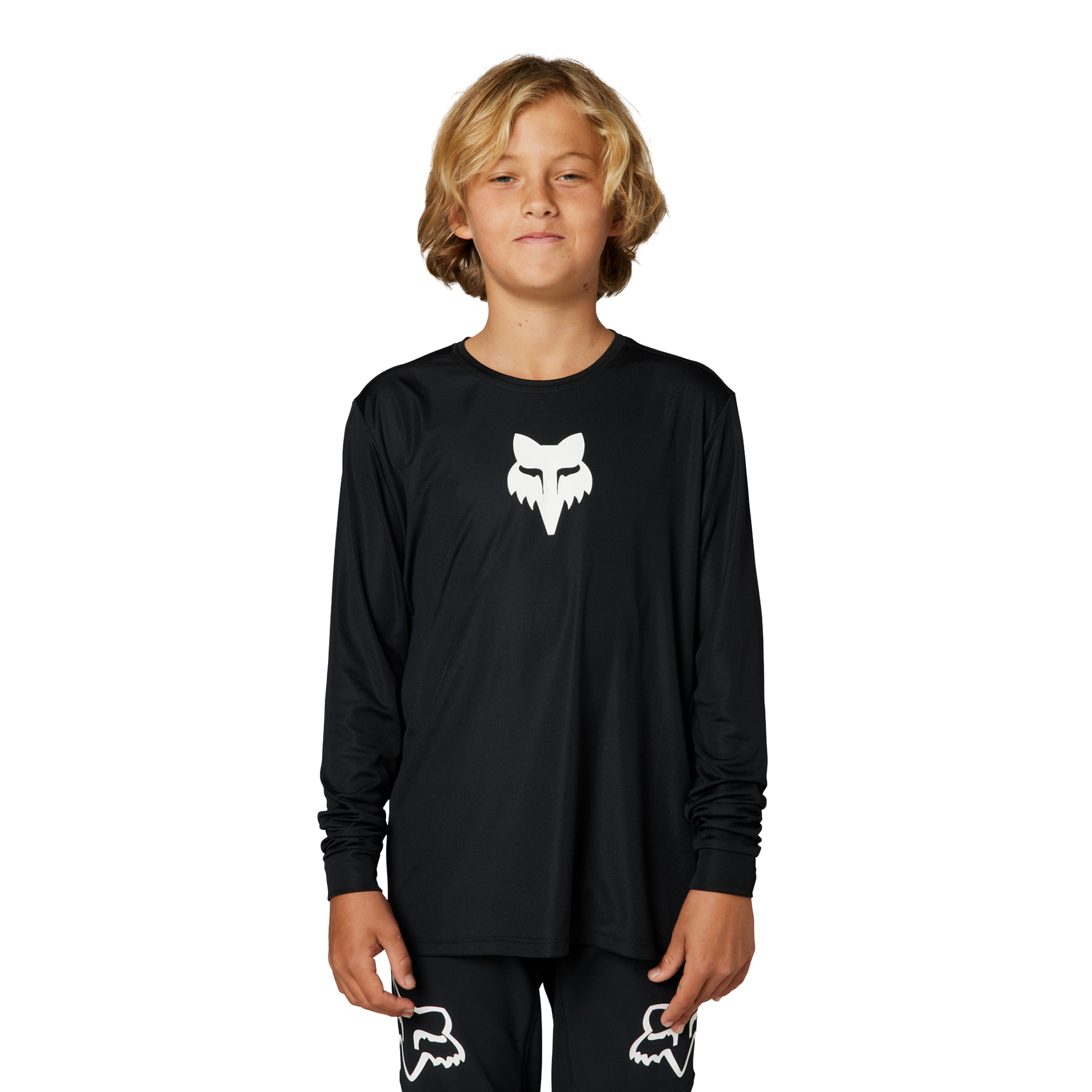 Fox Ranger Youth Long Sleeve Jersey - Youth S - Black - Image 2