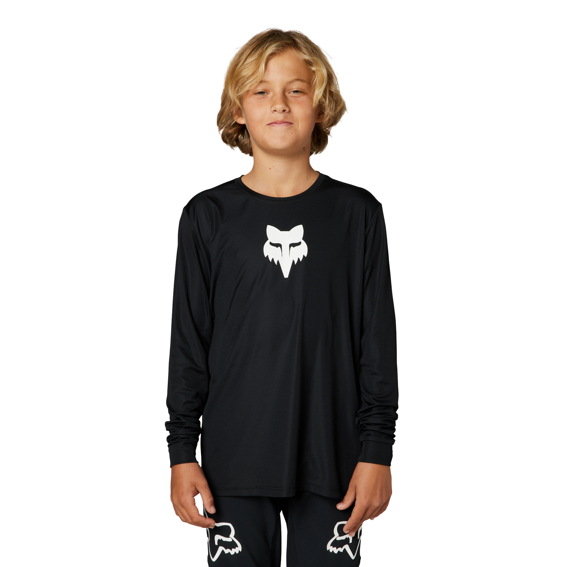 Fox Ranger Youth Long Sleeve Jersey - Youth XL - Black - Foxhead - Image 2