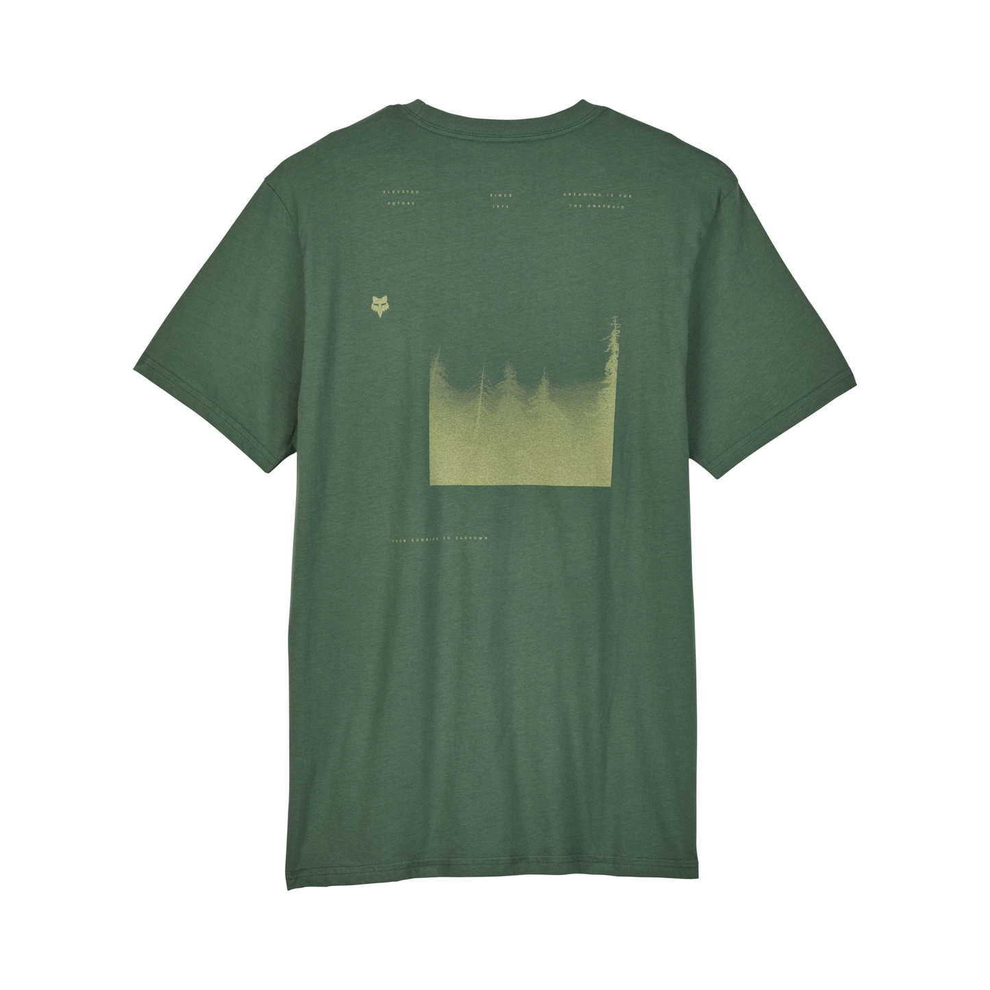 Fox Sipping Premium Short Sleeve Tee - 2XL - Hunter Green - Image 2