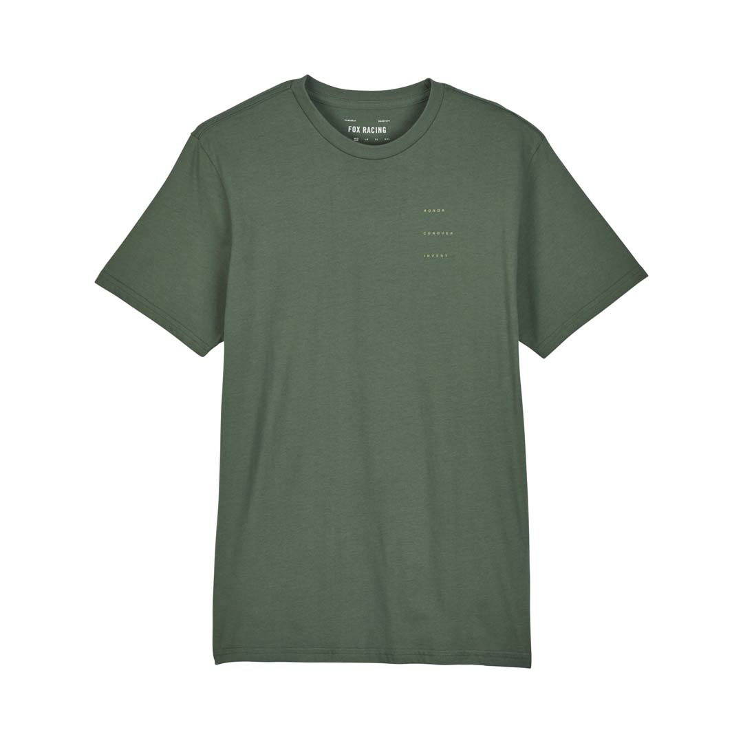 Fox Sipping Premium Short Sleeve Tee - M - Hunter Green - Image 1