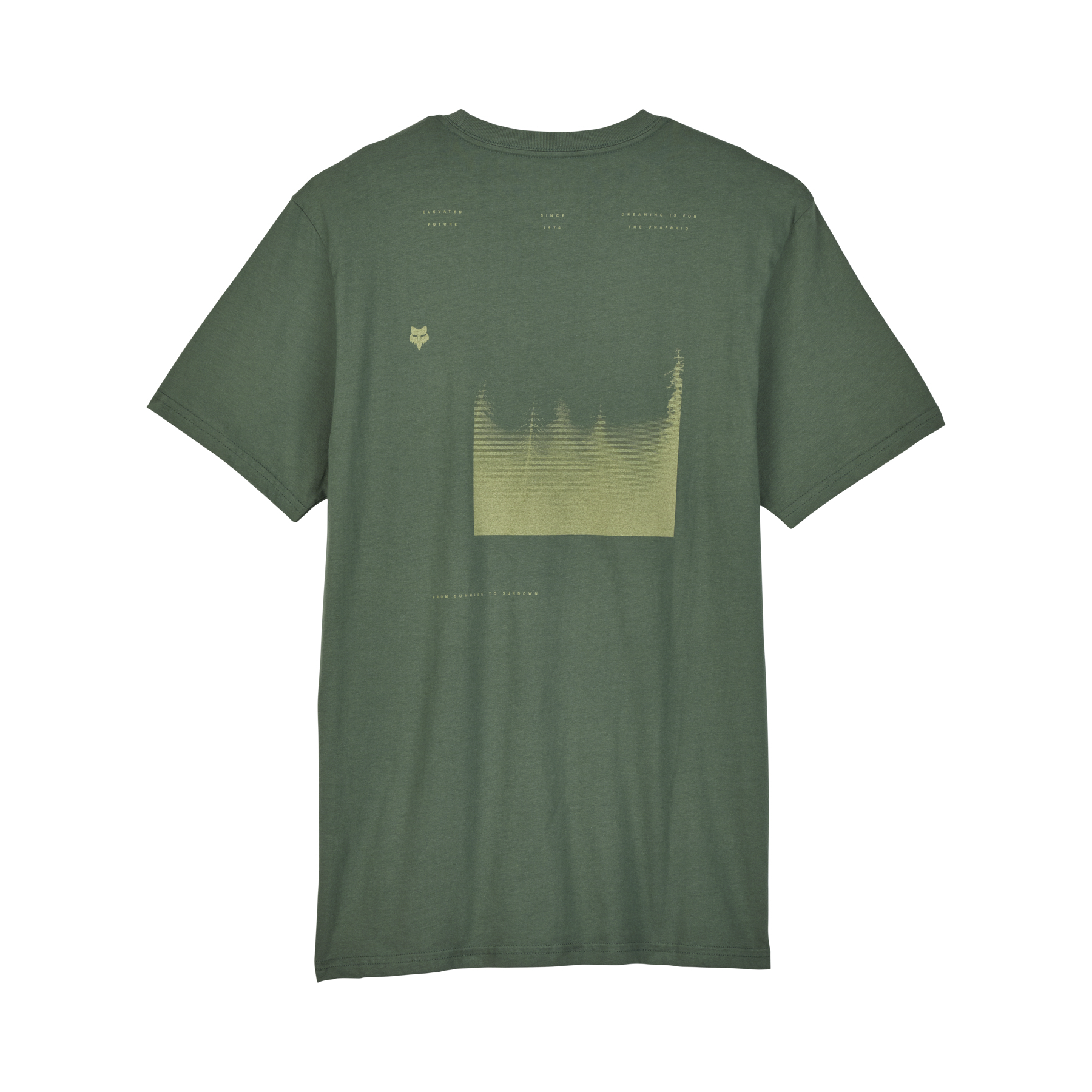 Fox Sipping Premium Short Sleeve Tee - S - Hunter Green - Image 2