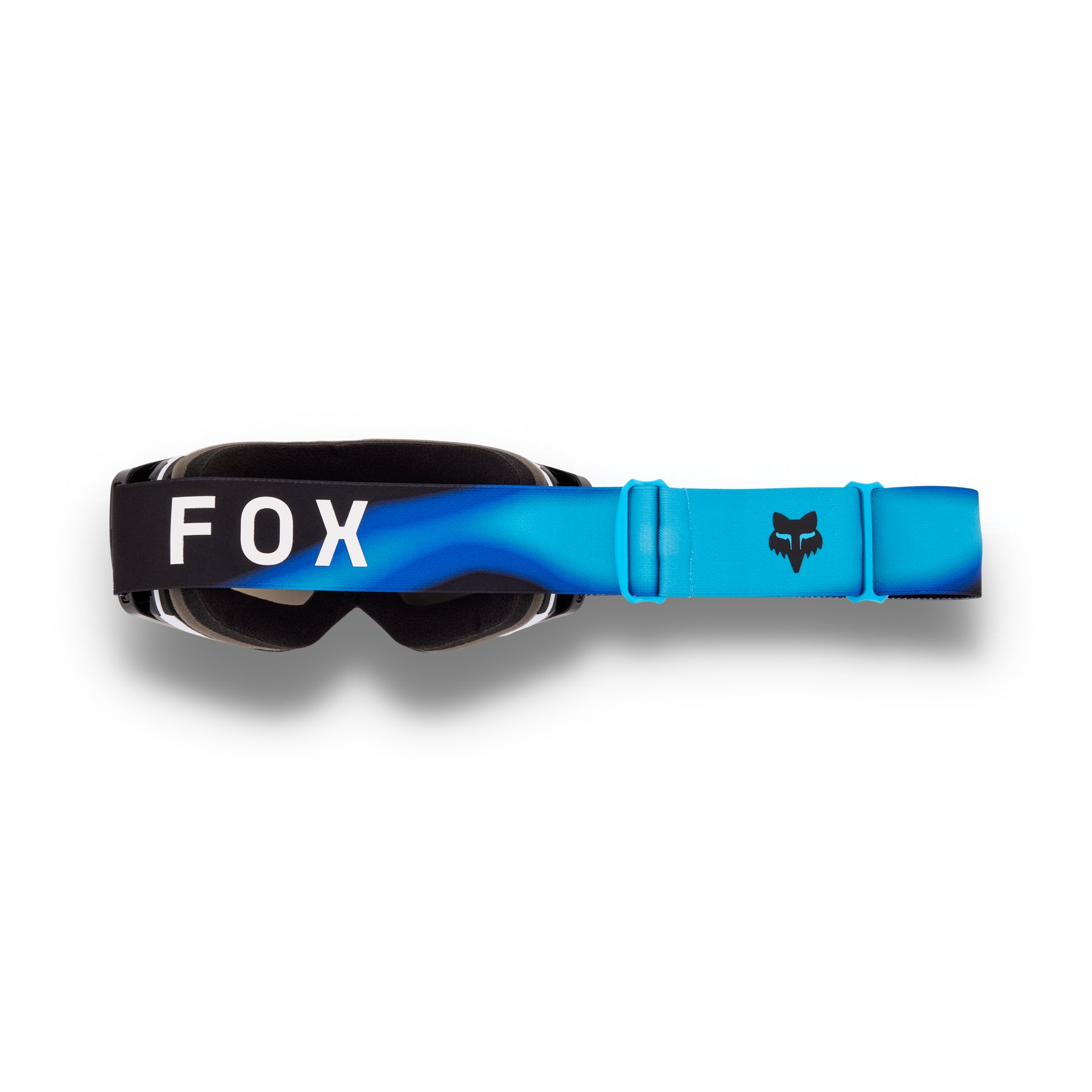 Fox Vue Volatile Goggles - One Size Fits Most - Black - Blue - Spark Mirror Blue Lens - Image 2