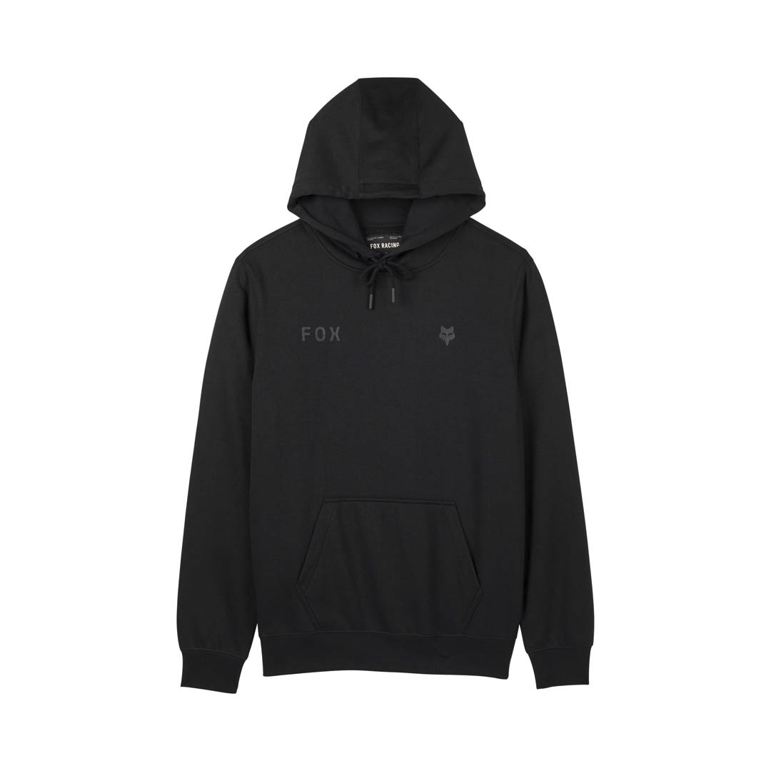Fox Wordmark Fleece Pullover Hoodie - M - Black - Image 1