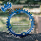 FUNN Chain Ring - Four Bolt - 104 BCD - 3mm Boost - Round - 32T - 9-12 Speed - Alloy - Blue - Image 3
