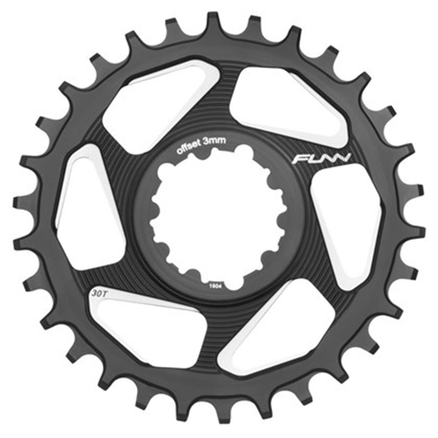 FUNN Solo DX Narrow Wide Boost Chain Ring - Direct Mount - SRAM - 3mm  - Round - 34T - 9-12 Speed - Alloy - Black - Image 1
